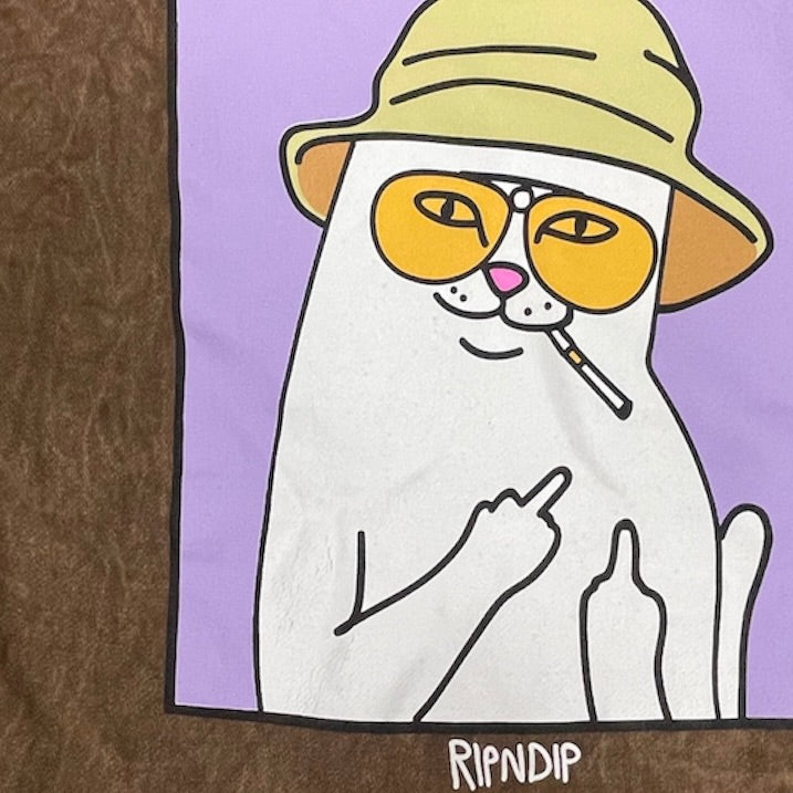 Rip n Dip Cat Smoking Brown Hoodie