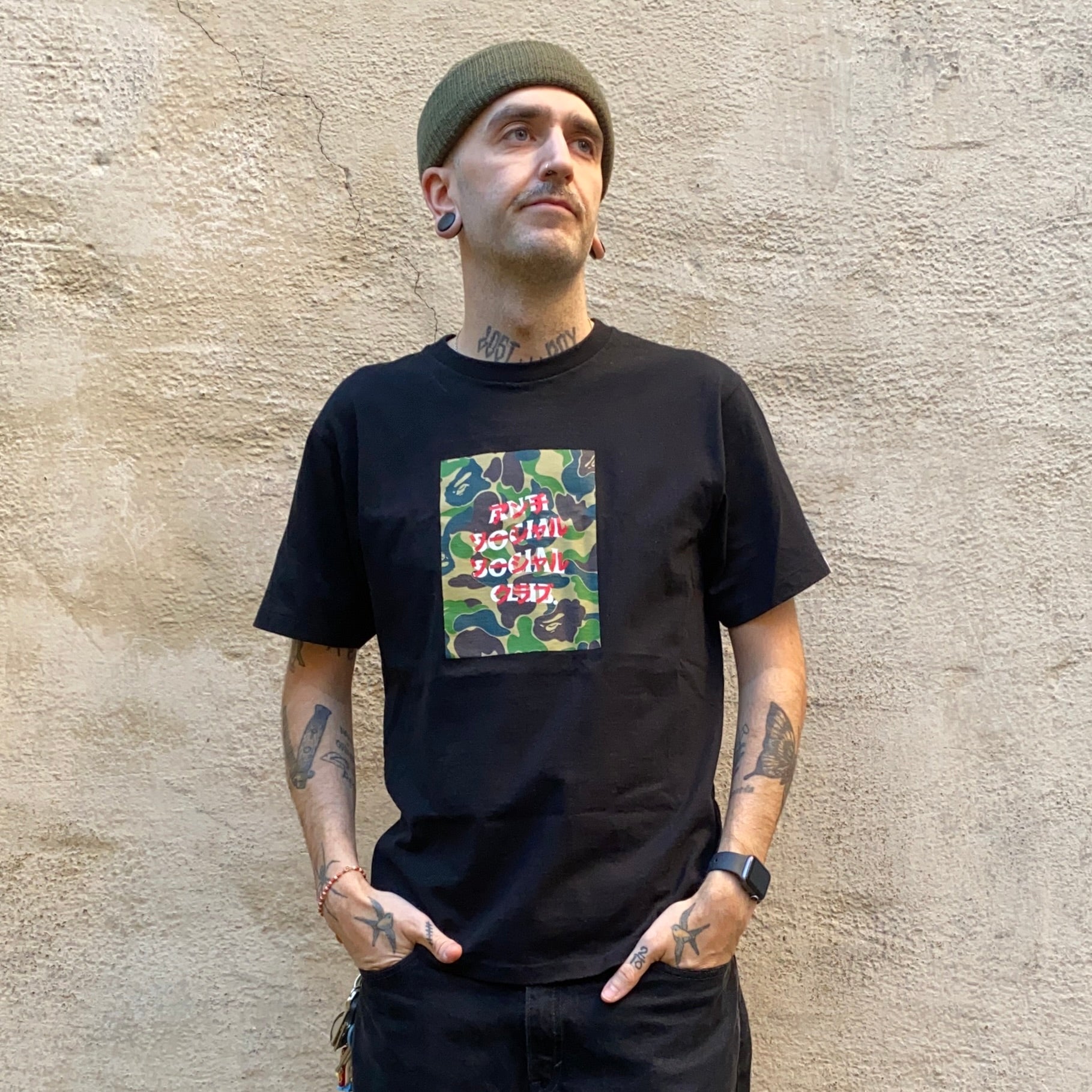 Bape x Anti Social Social Club ABC Camo Box Tshirt