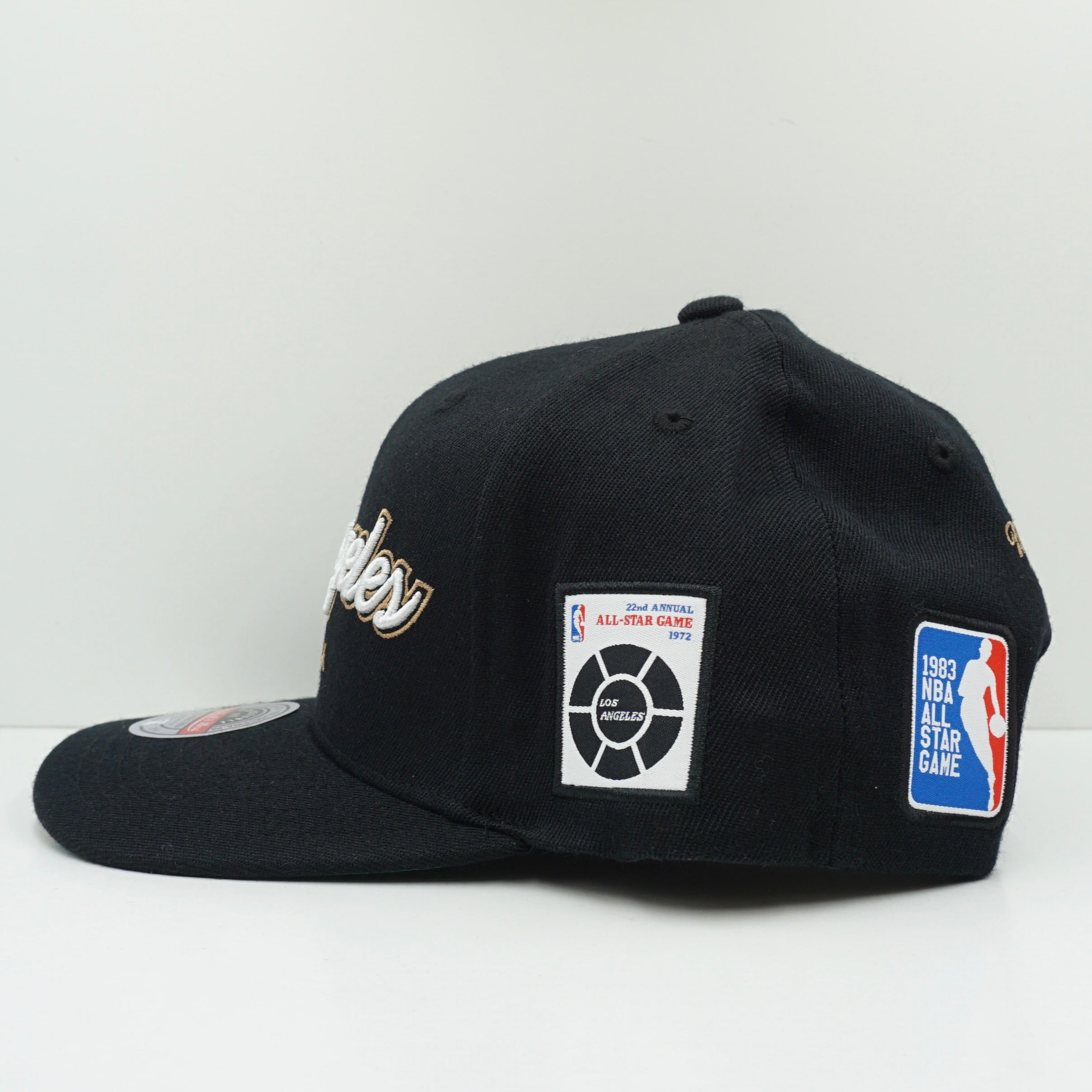 Mitchell & Ness Los Angeles Lakers Multi Logo Black Adjustable Fit Snapback Cap