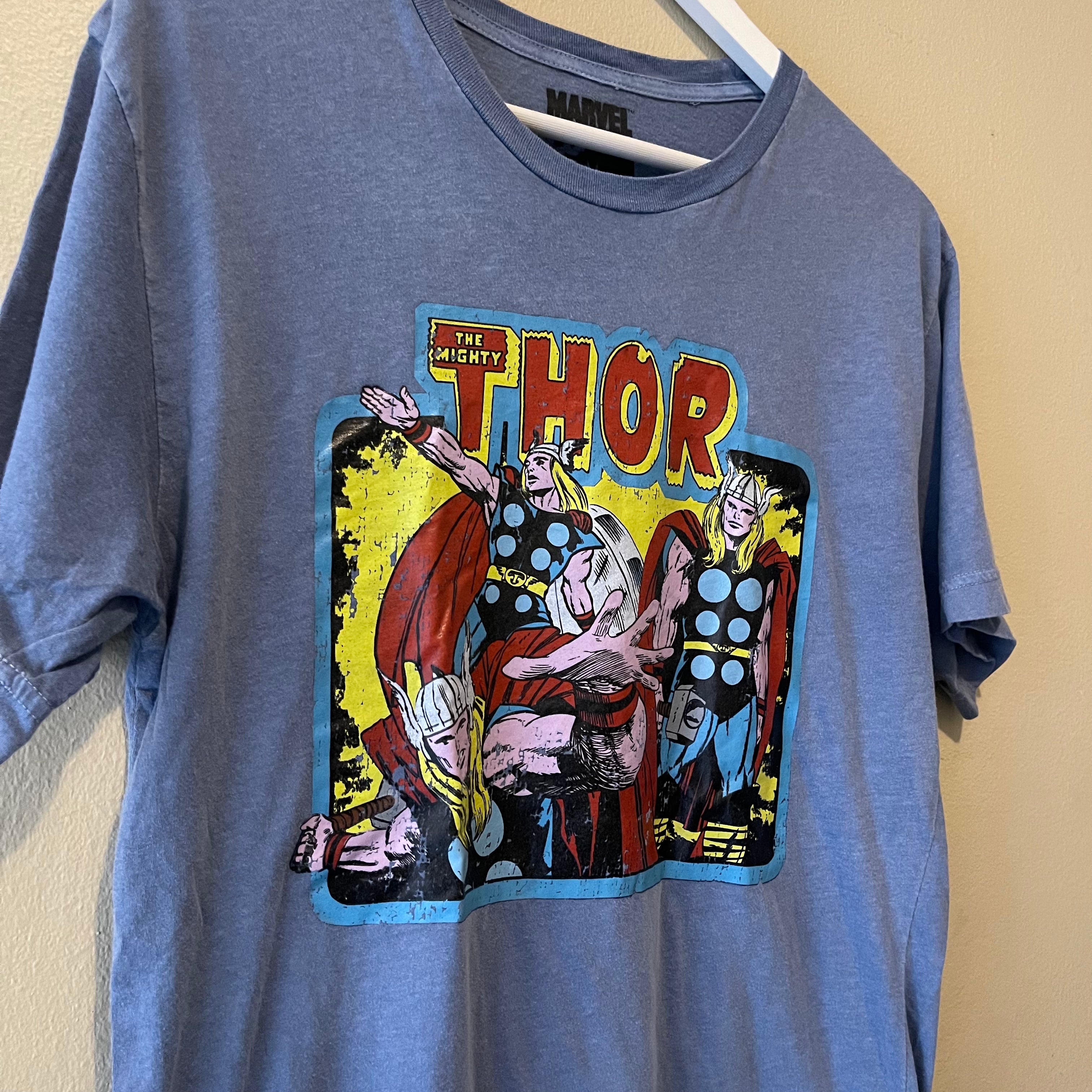 Marvel Comics Thor Blue Tshirt