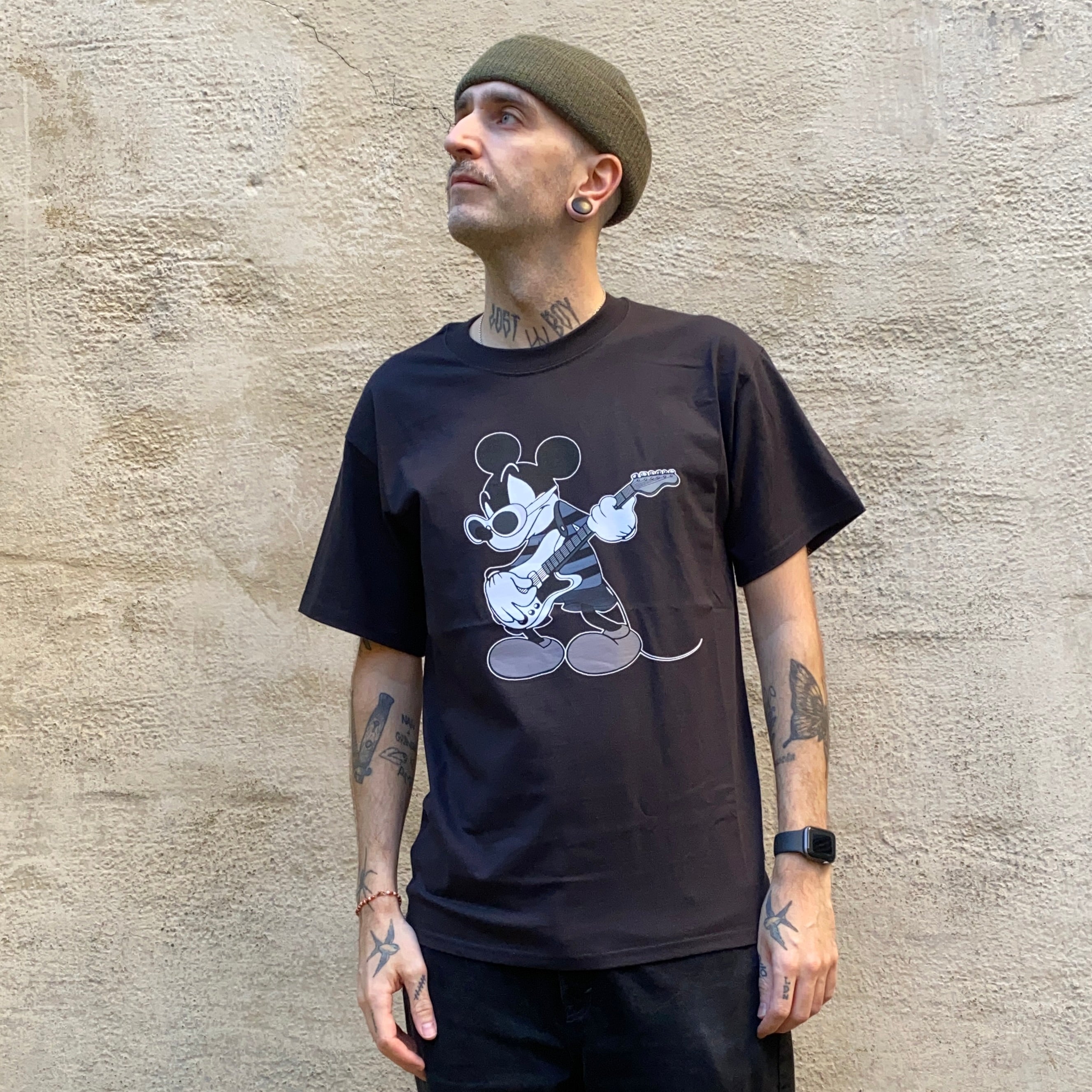 Revenge Mickey Mouse Kurt Cobain Black Tshirt