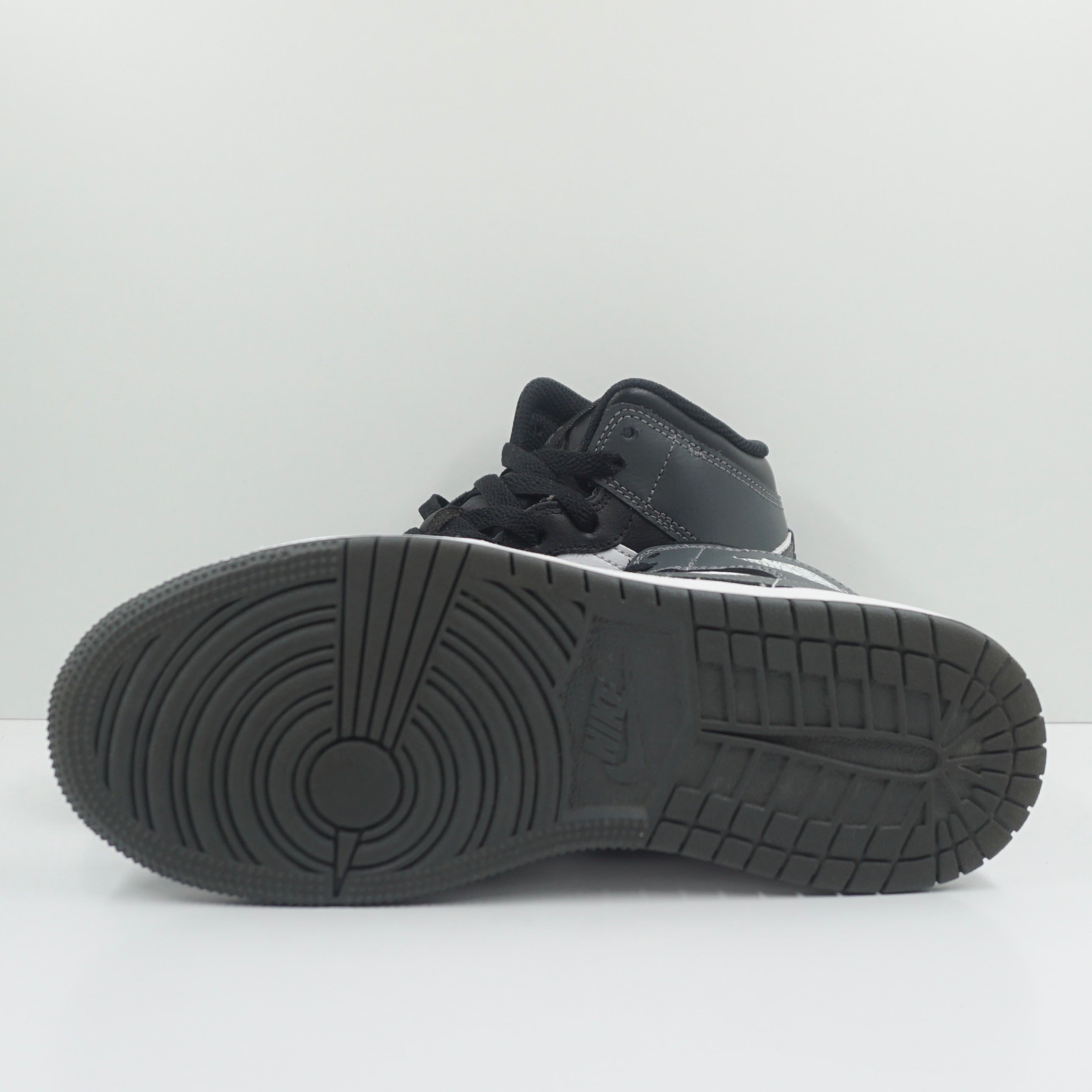 Jordan 1 Mid Black White Iron Grey (GS)