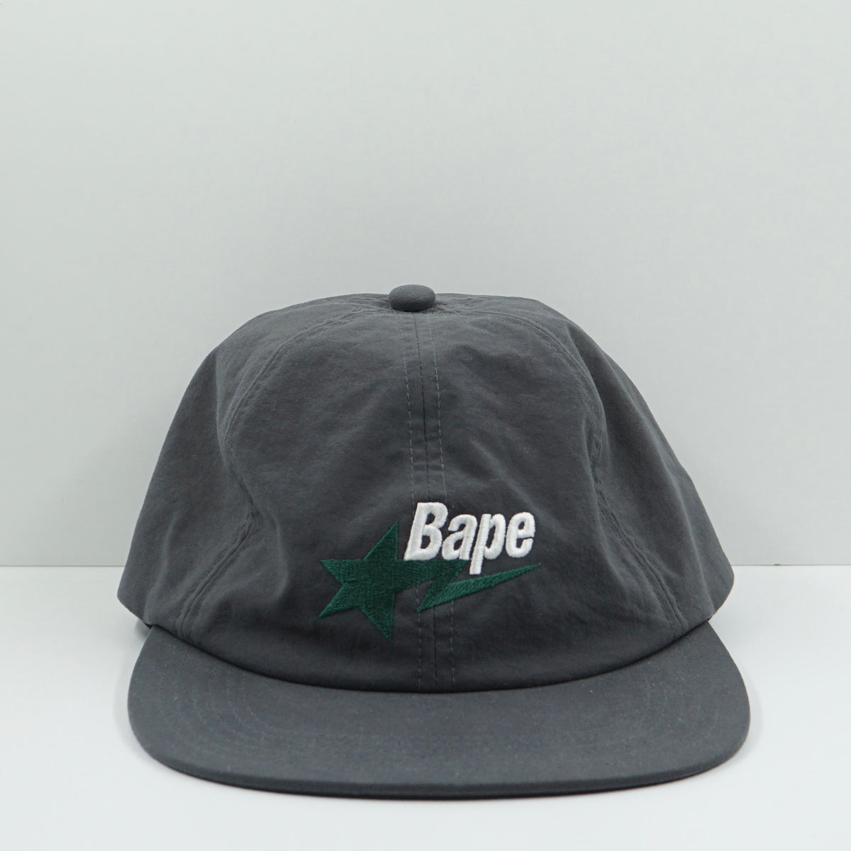 A Bathing Ape FW21 Bape Sta Logo Nylon Grey Adjustable Cap