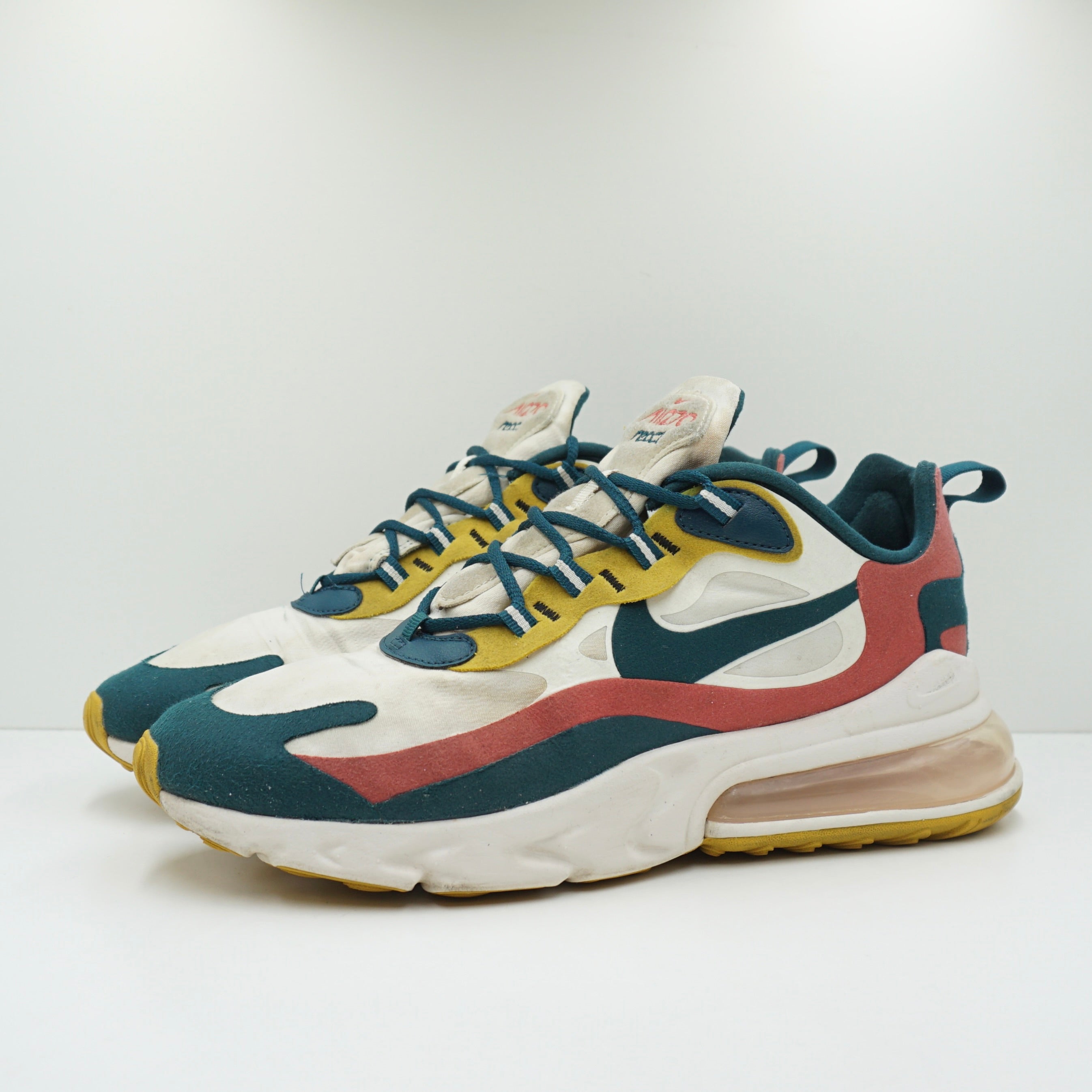 Nike Air Max 270 React White Turquoise Yellow