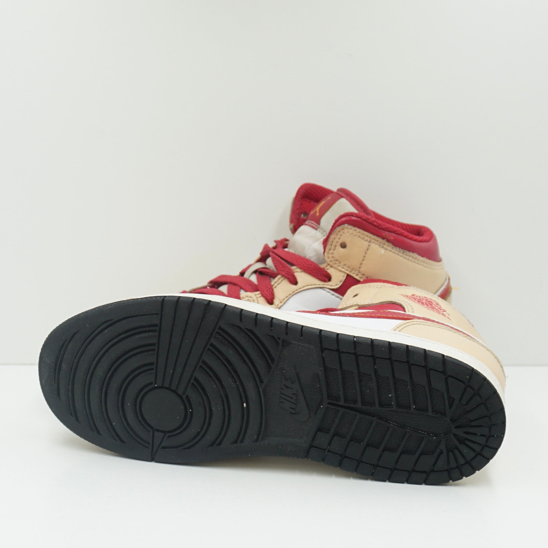 Jordan 1 Mid Light Curry Cardinal (PS)