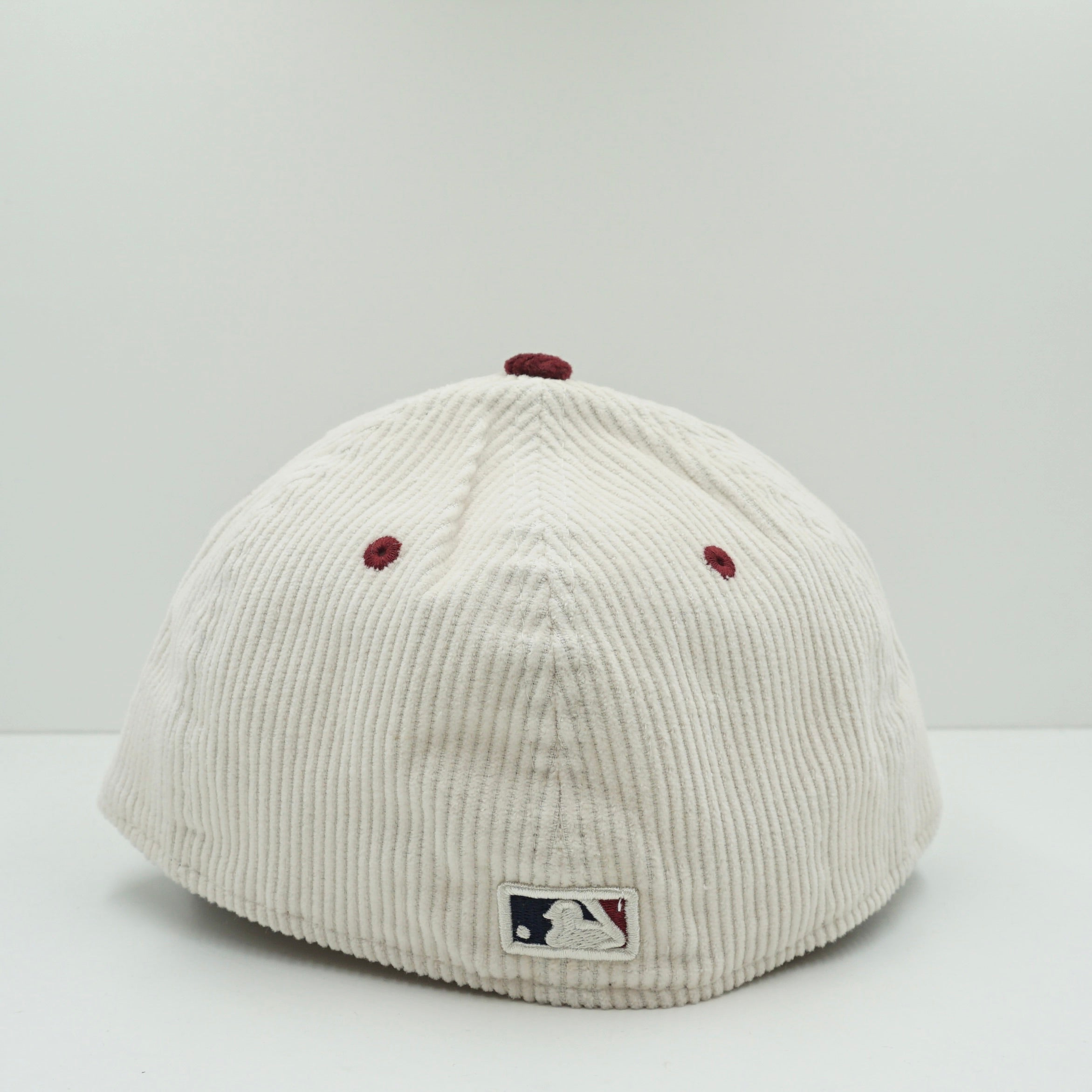 New Era New York Yankees Corduroy Beige Red Low Profile Fitted Cap