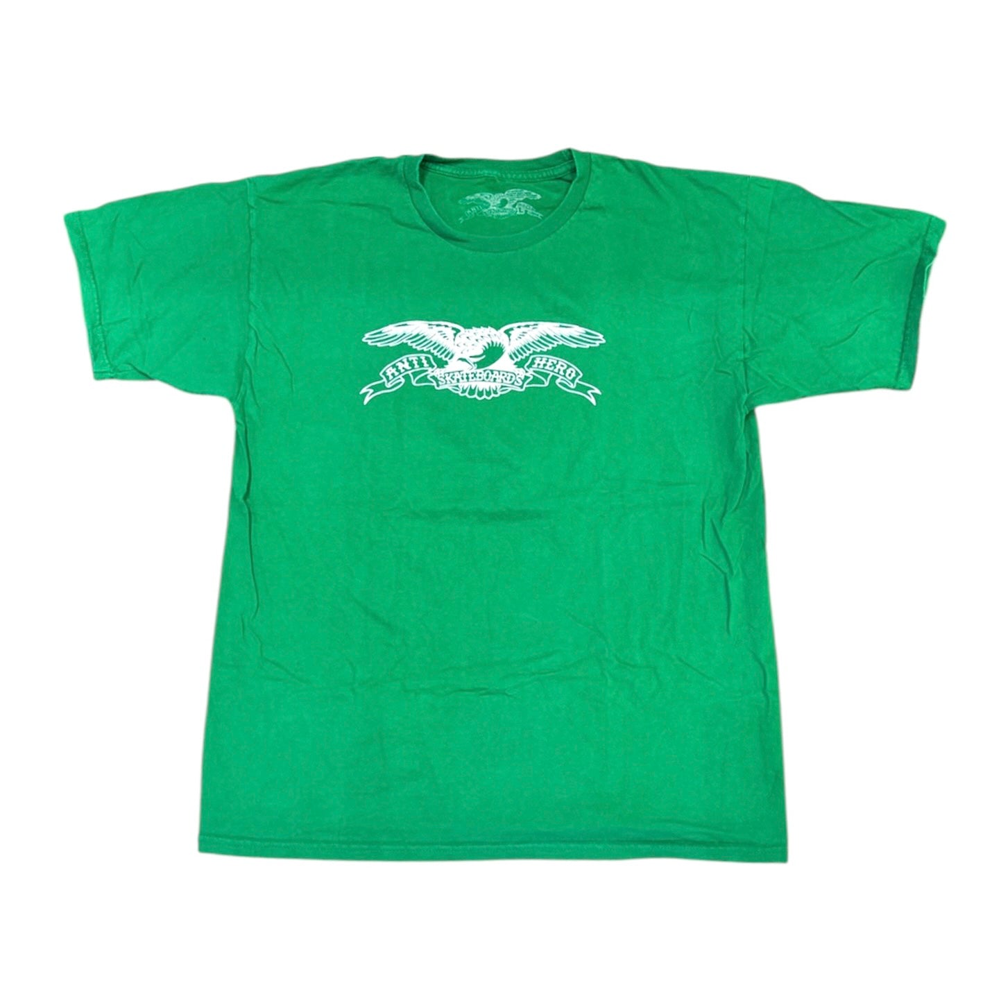 Anti Skateboards White Print Green Tshirt
