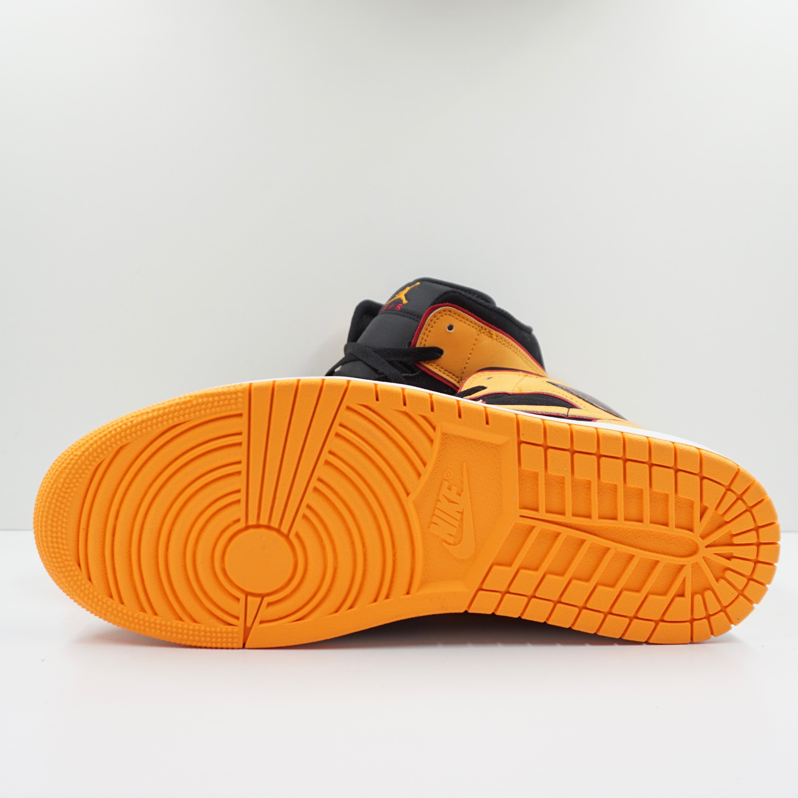 Jordan 1 Mid Fat Tongue Black Orange