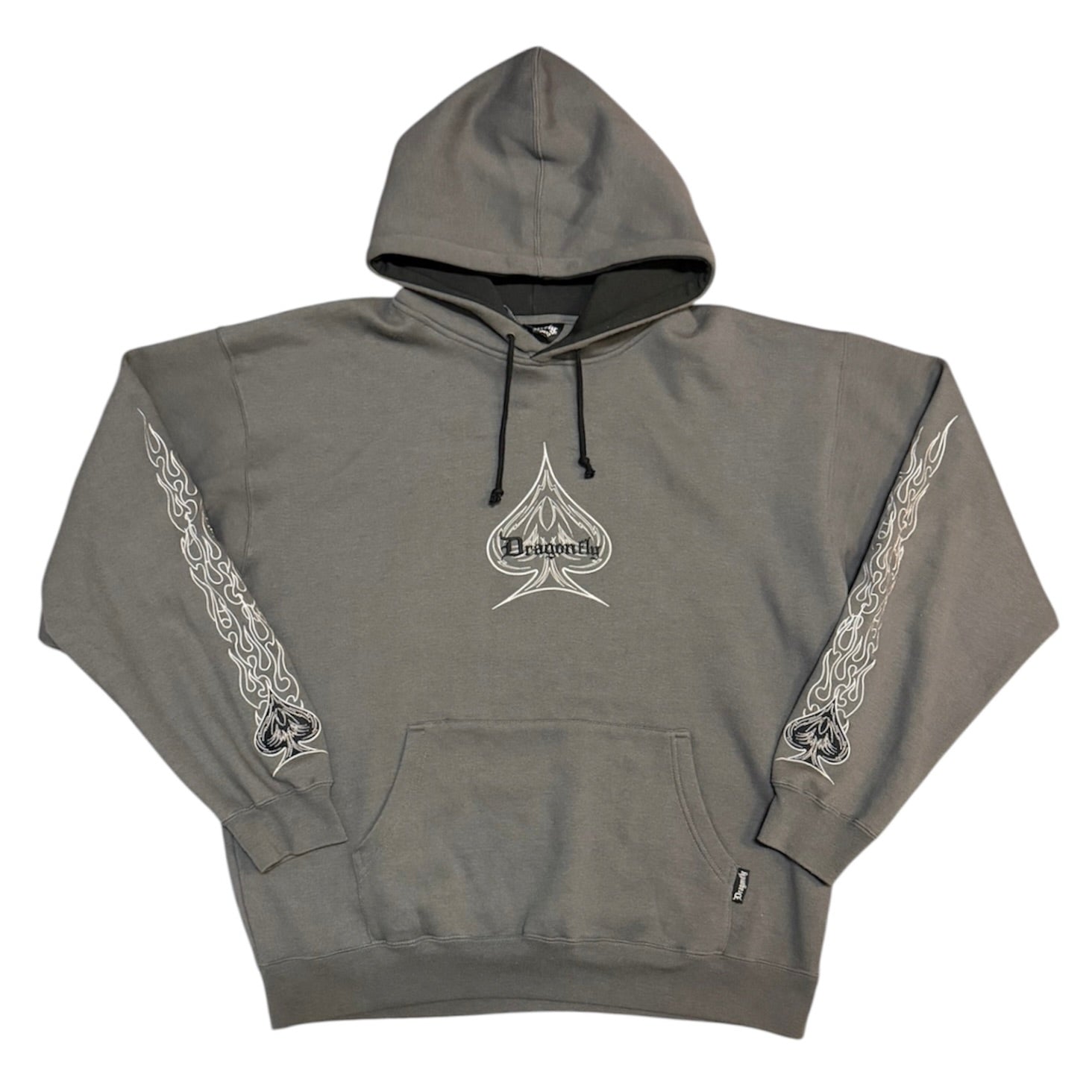 Dragonfly Grey Embroidered Hoodie