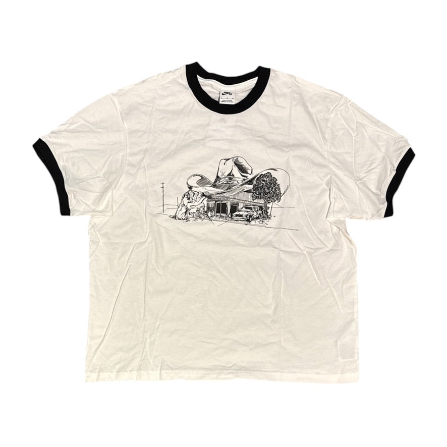 Nike SB Roadside Ringer White Black Tshirt