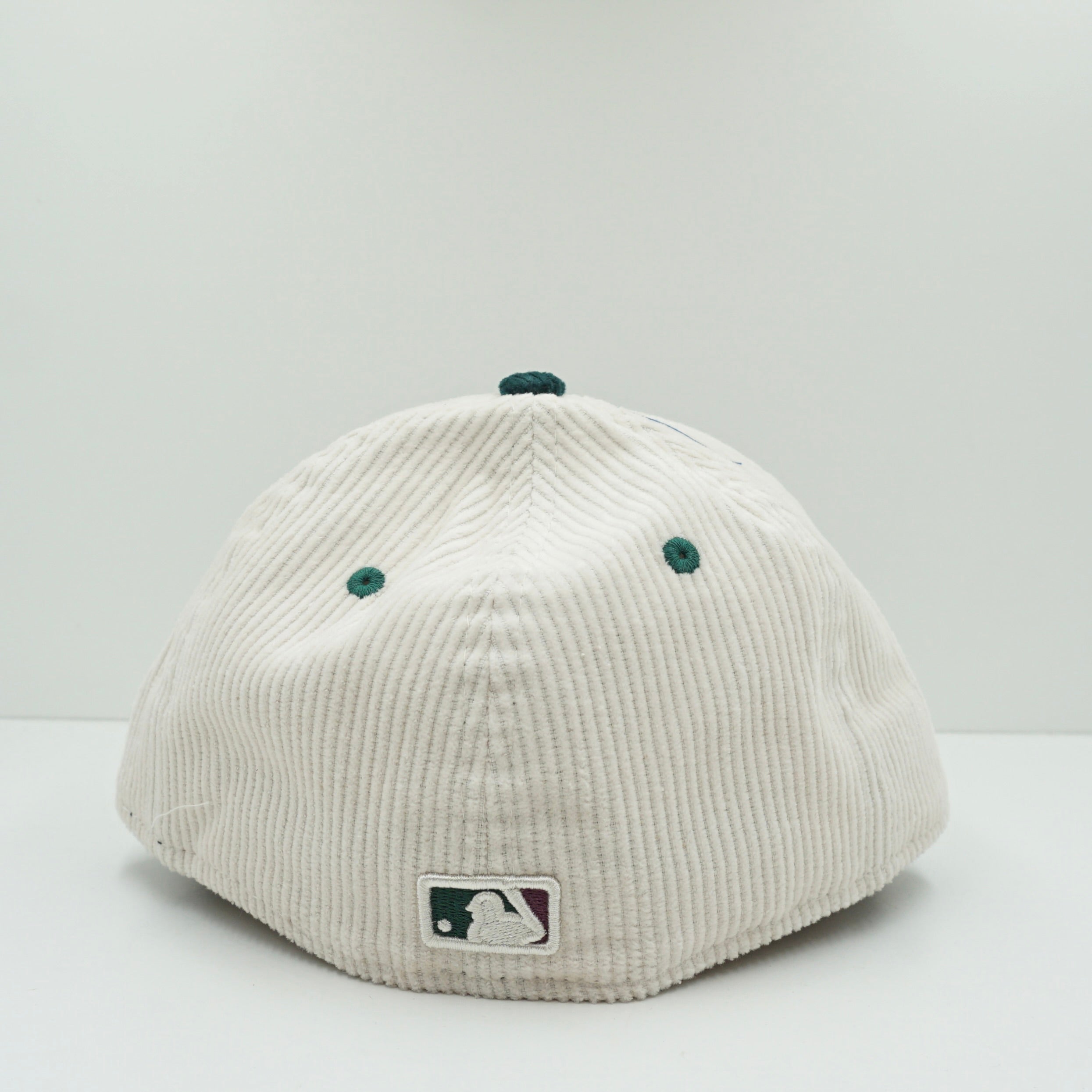 New Era Oakland A's Corduroy Green Beige Low Profile Fitted Cap