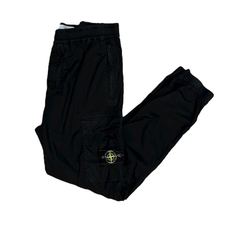 Stone Island Parachute Black Cargo Pants