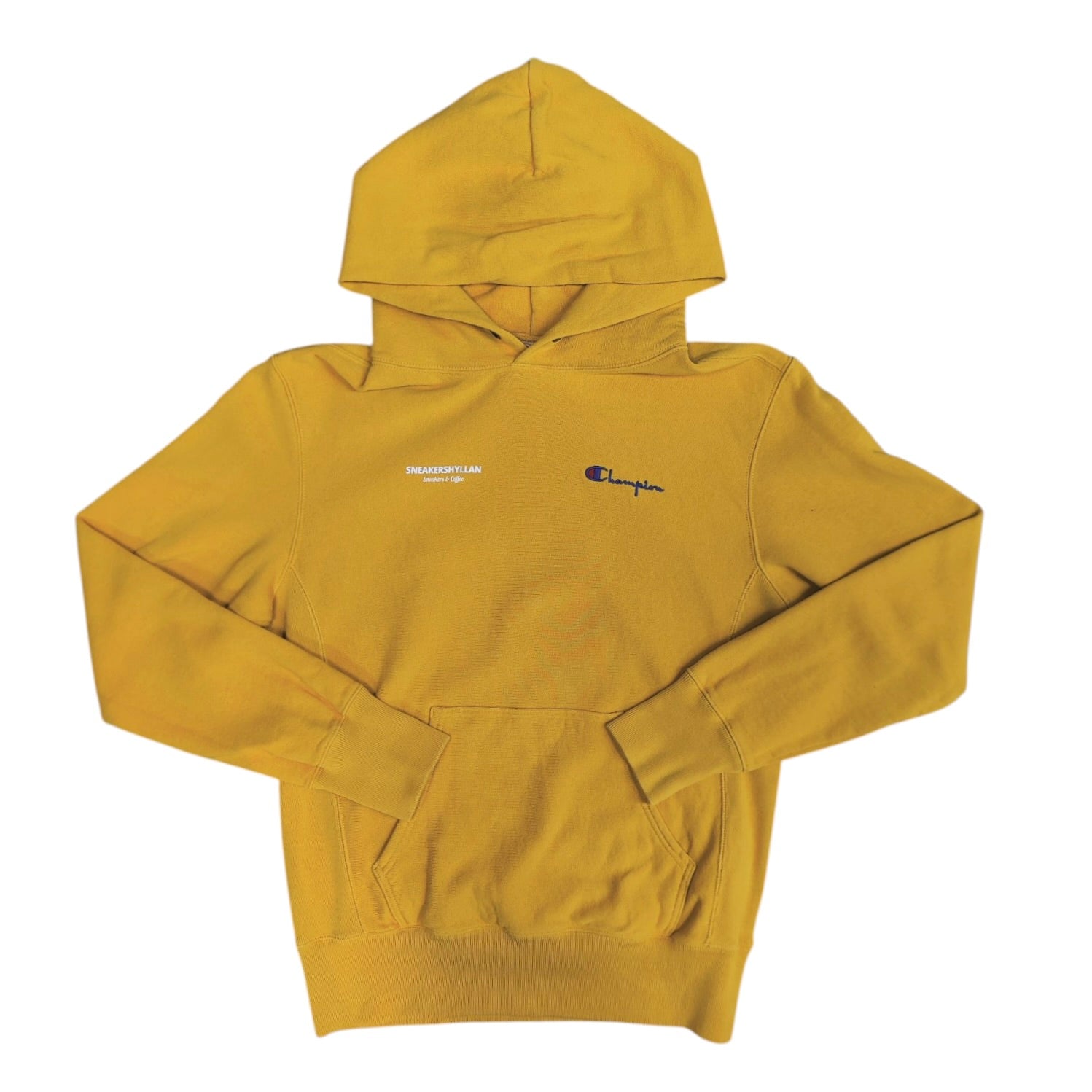 Sneakershyllan Champion Reverse Weave Reworked Yellow Hoodie