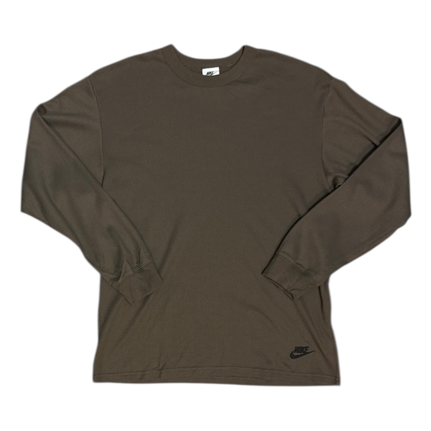 Nike Loose Fit Brown Waffle Knit Long Sleeve