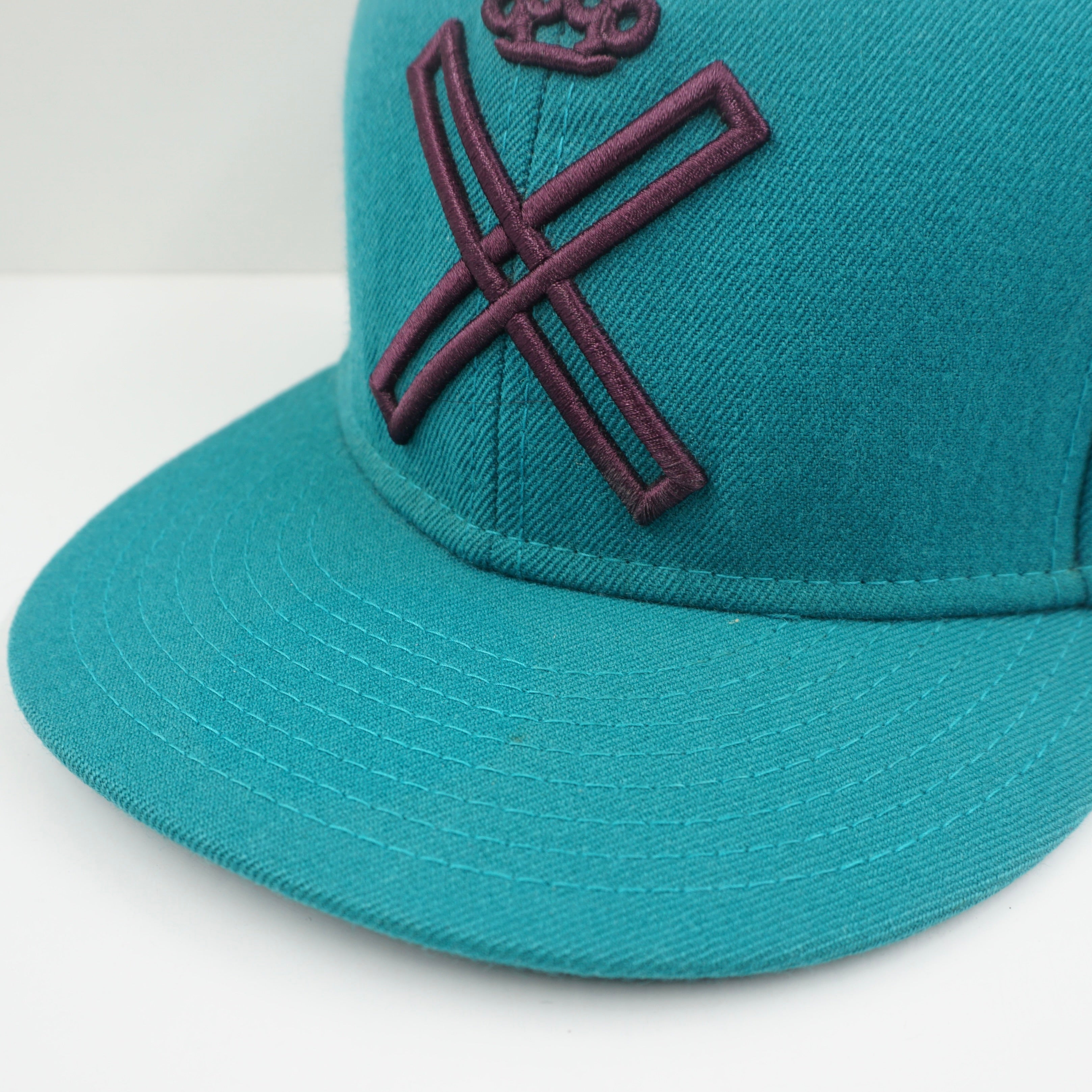 New Era 10 Deep Turquoise Purple Fitted Cap