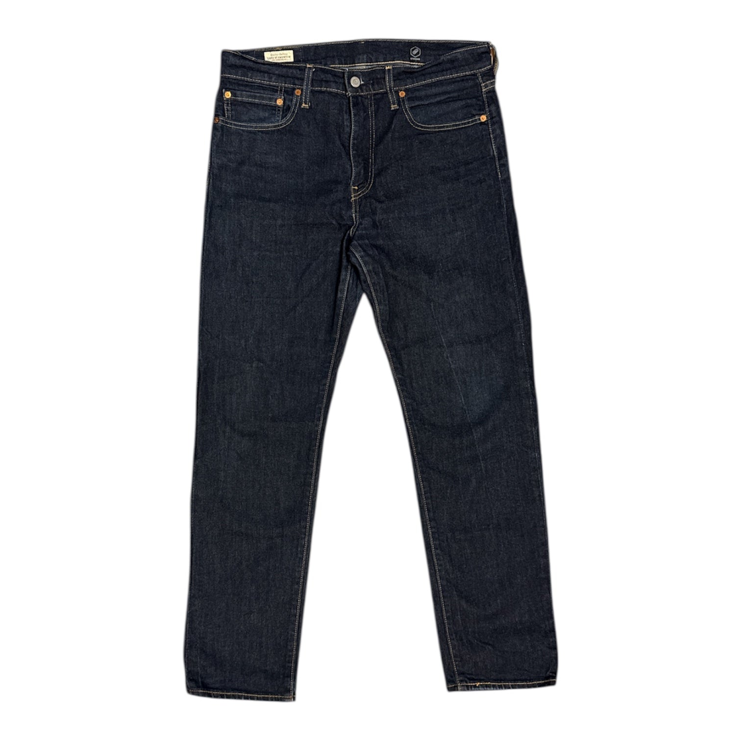 Levis 502 Premium Taper Dark Denim Blue Jeans