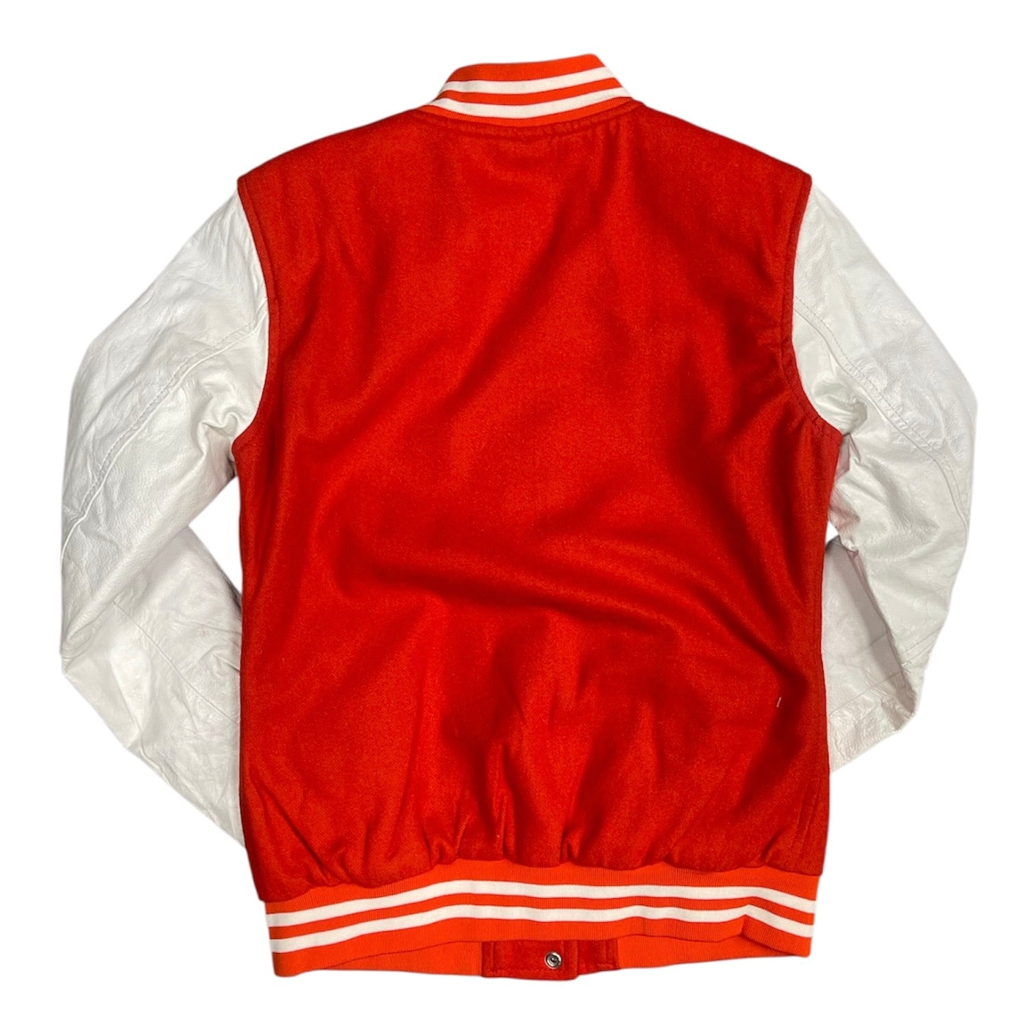 Deckra Sports Syracuse Orange White Varsity Jacket (W)