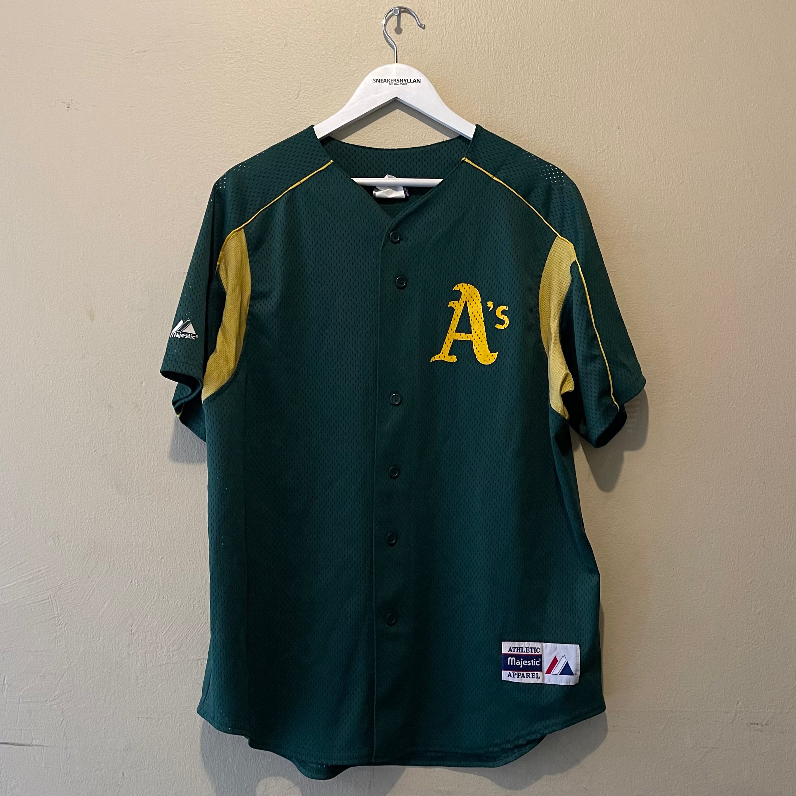 Majestic Oakland A's #11 Green Yellow Baseball Jersey