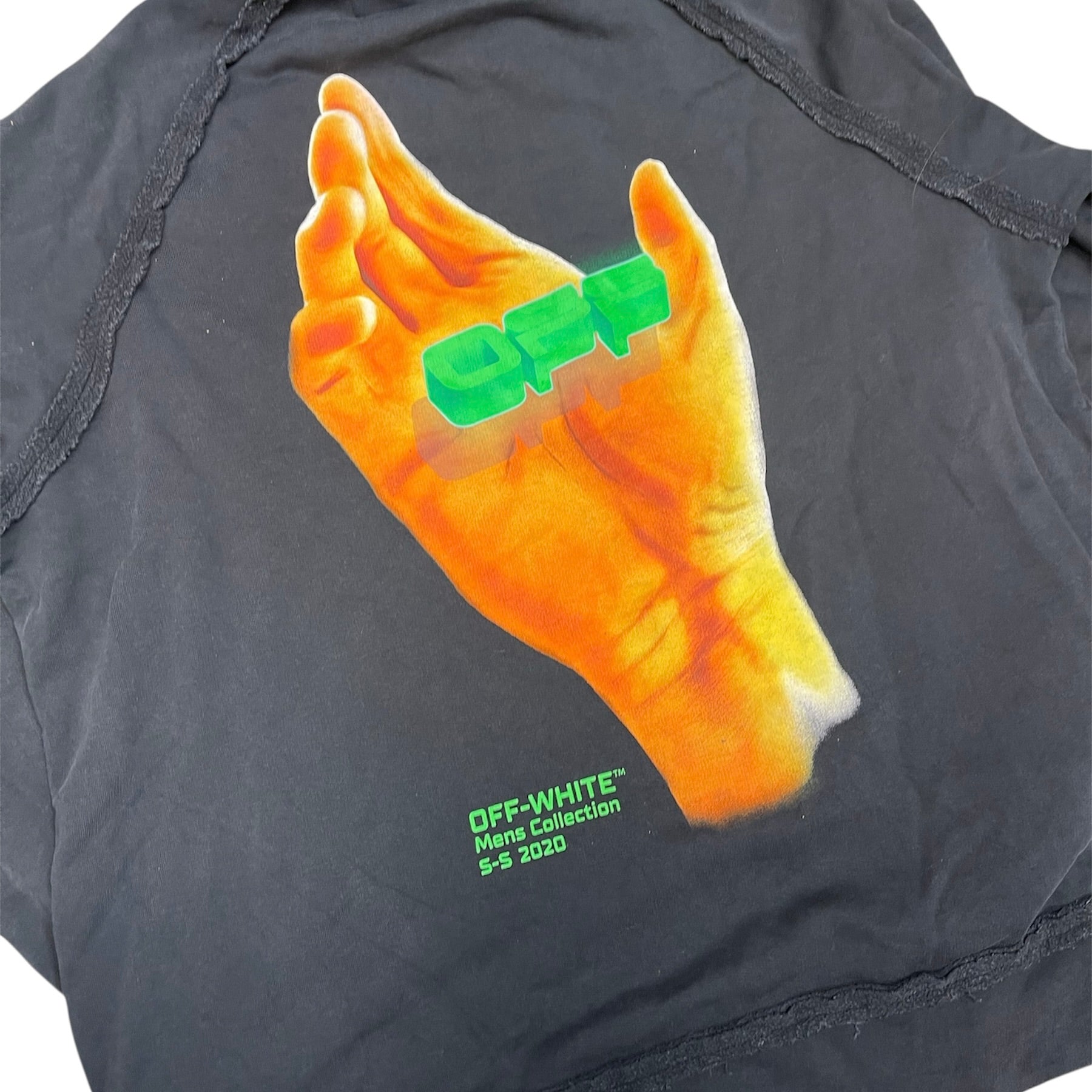 Off White SS20 Purification of the Superfluous Black Green Hoodie