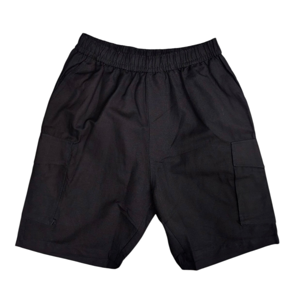 Gizmo Black Linen Surf Cargo Shorts