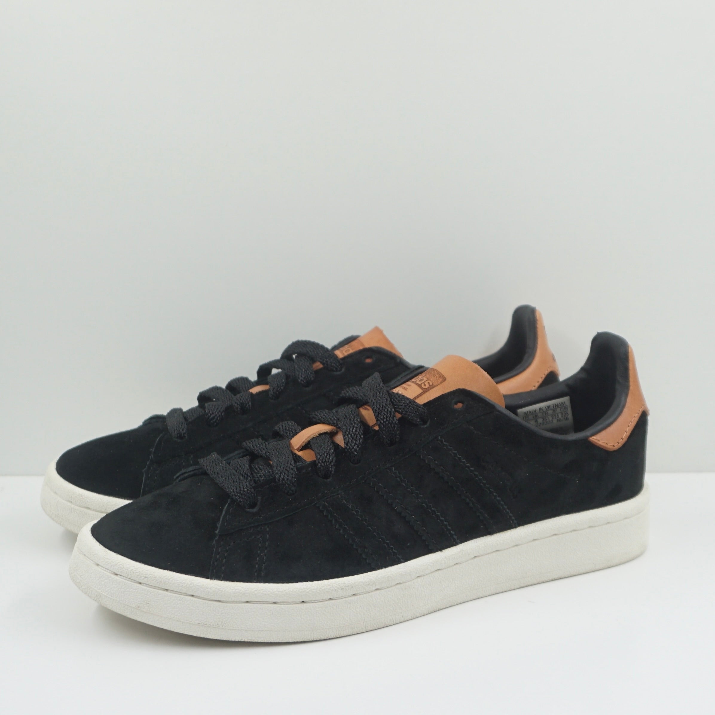 Adidas Campus Black Suede Brown Leather