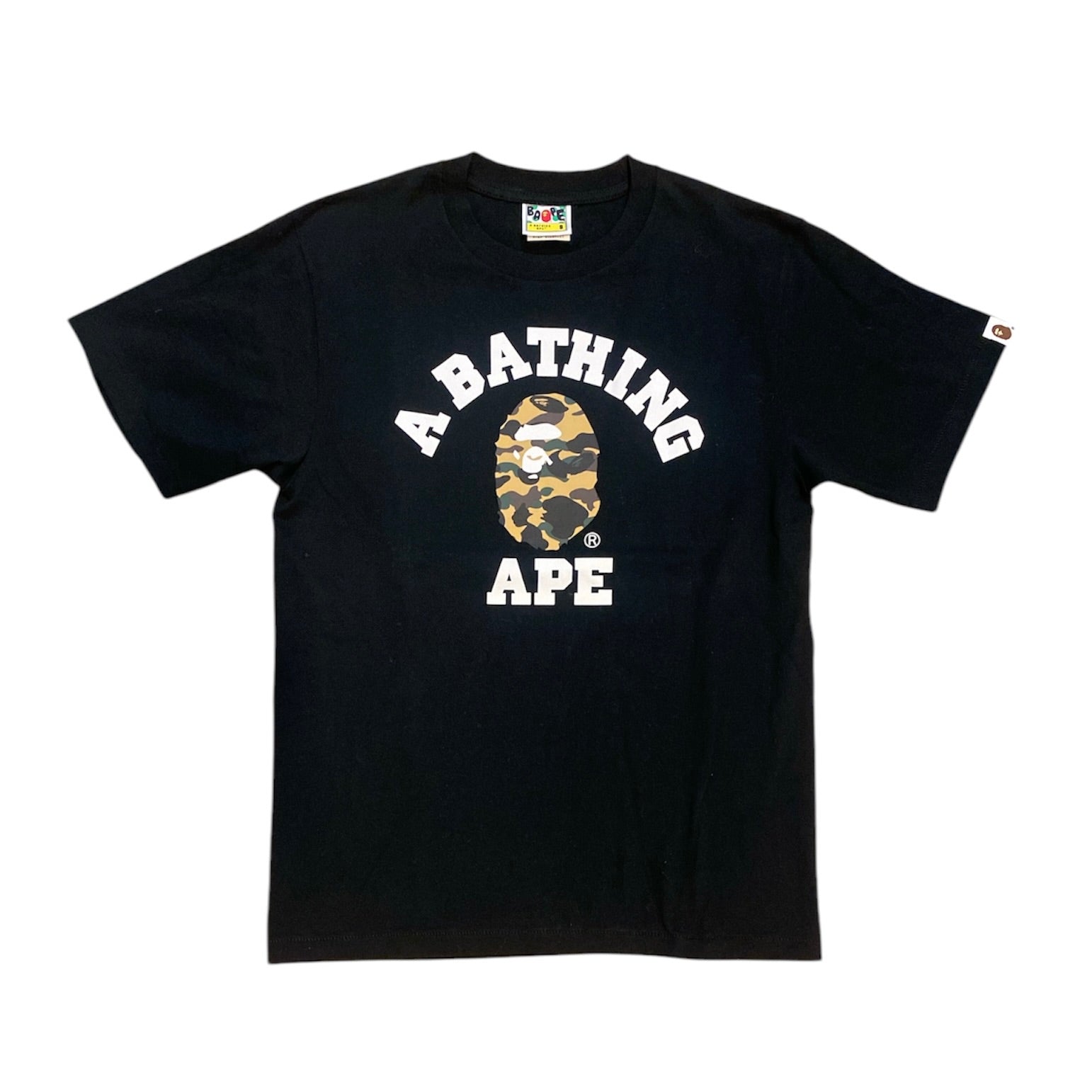 A Bathing Ape Bape 1st Camo College Black Tshirt