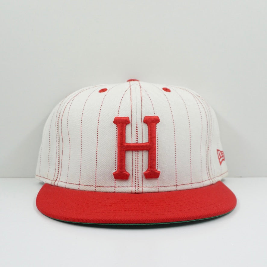 New Era HUF SF Pinstriped Red White Fitted Cap