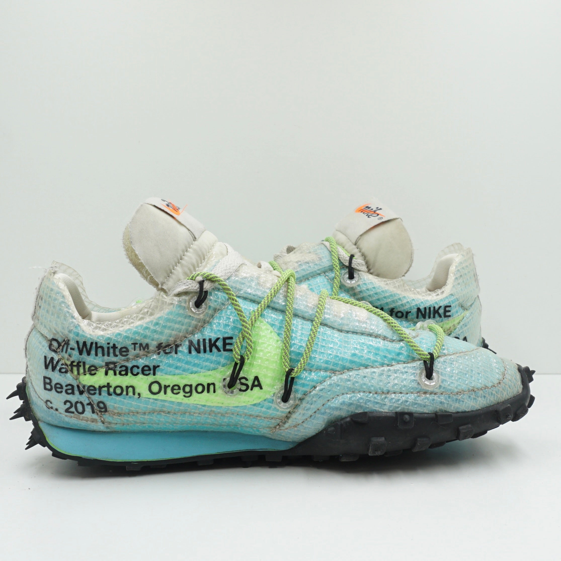 Nike Waffle Racer Off-White Vivid Sky (W)