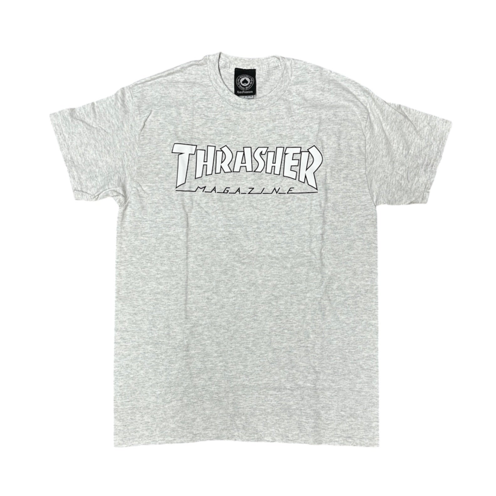 Thrasher Grey White Print Tshirt