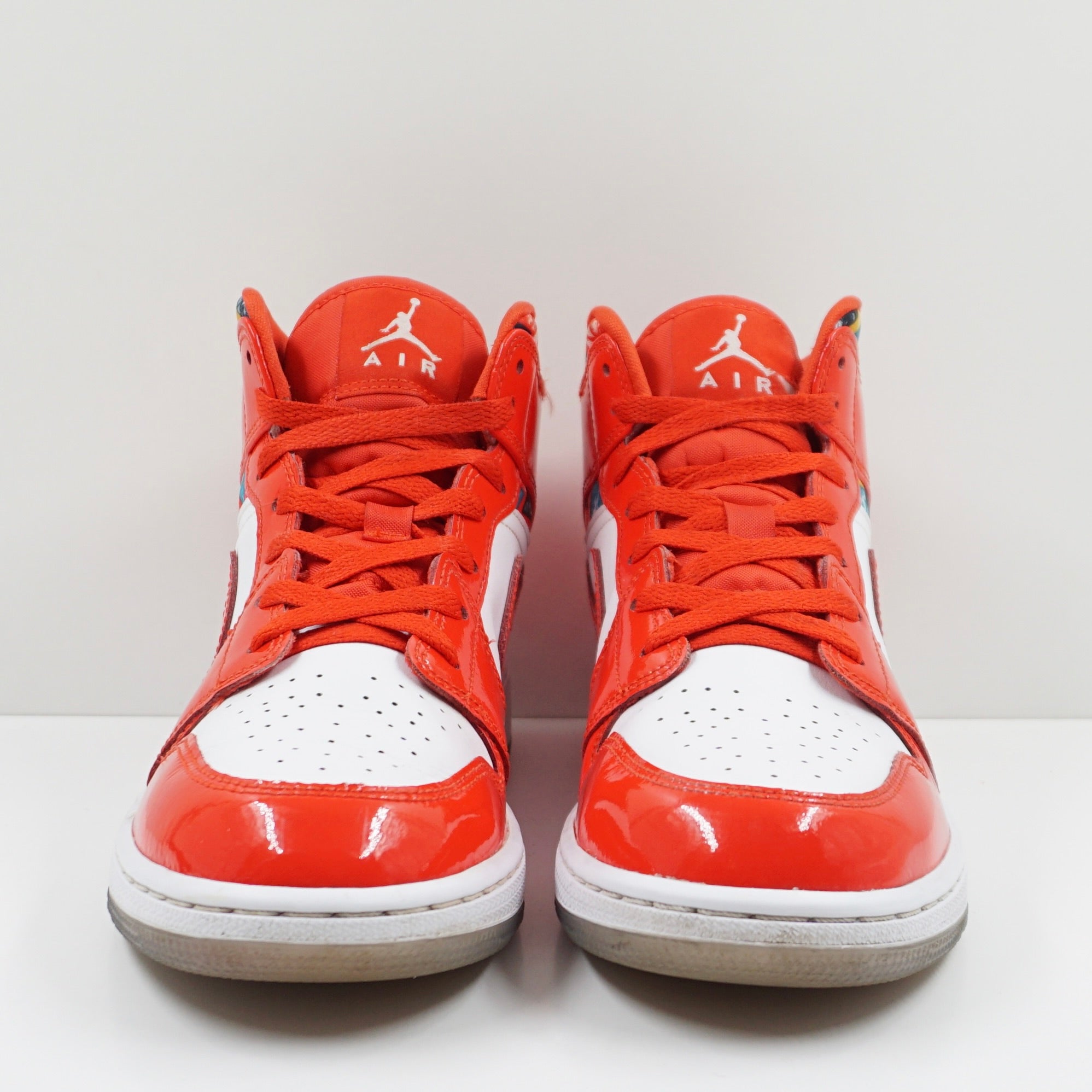 Jordan 1 Mid Barcelona Sweater Red Patent (GS)