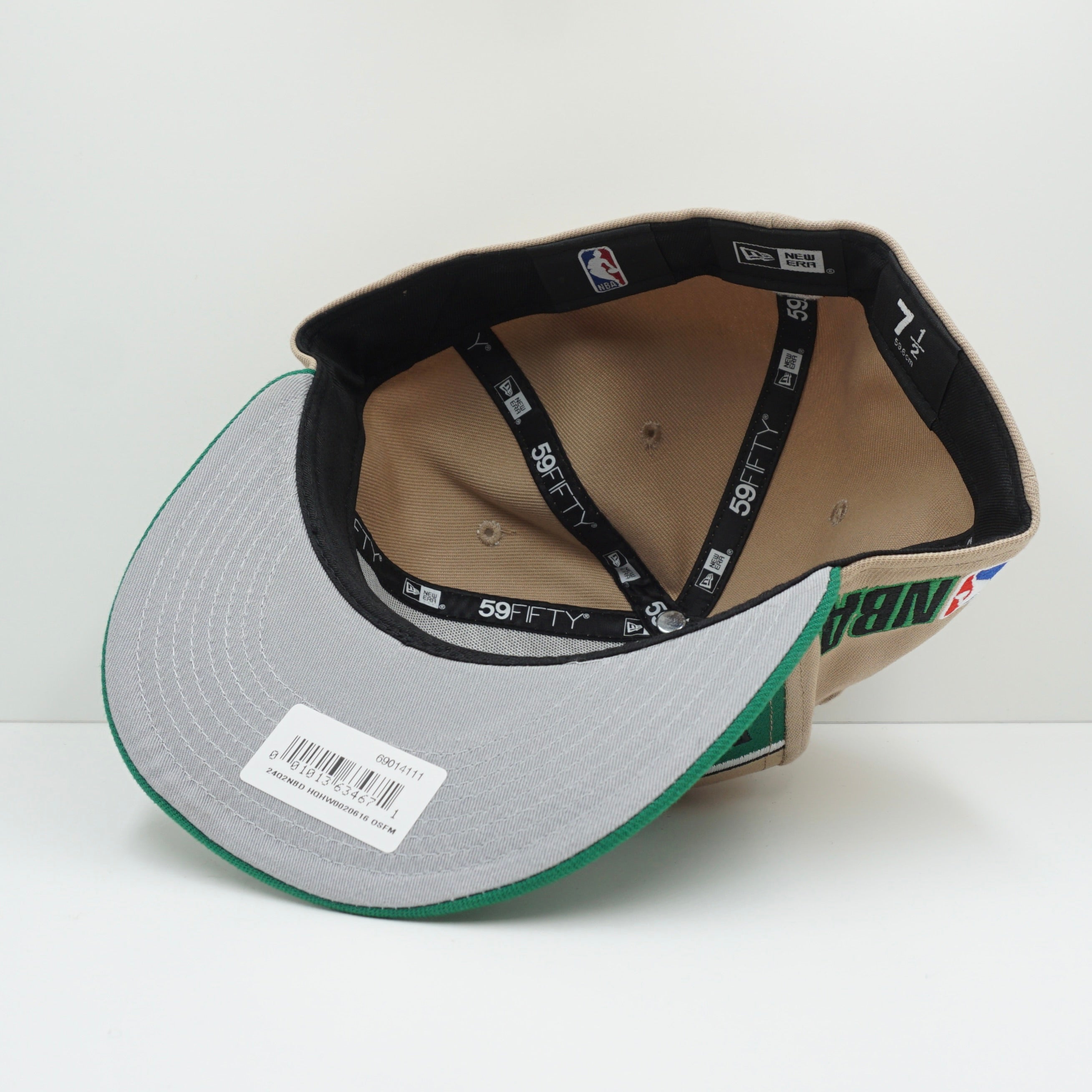 New Era Boston Celtics Beige Green Fitted Cap
