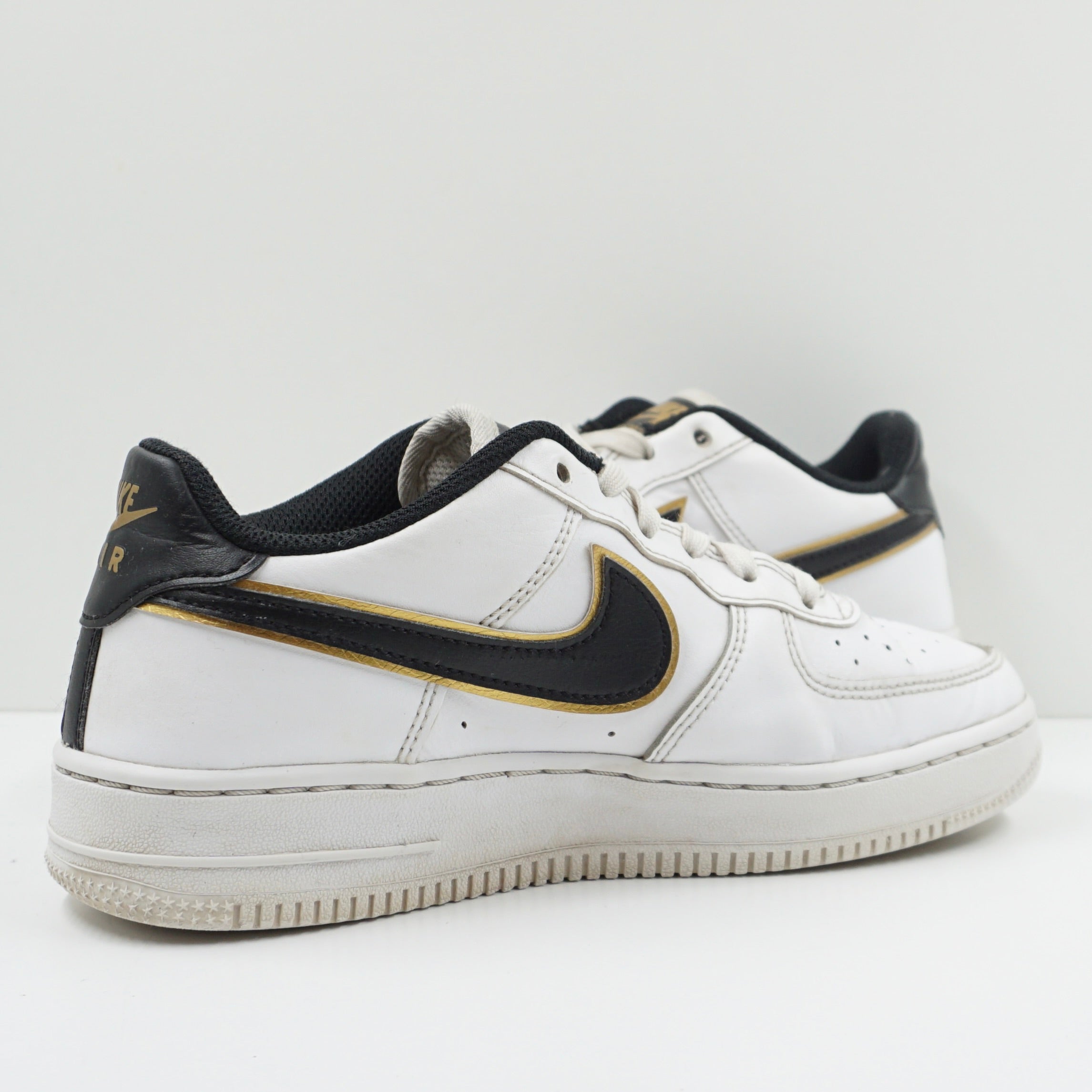 Nike Air Force 1 Low '07 LV8 Double Swoosh White Metallic Gold (GS)