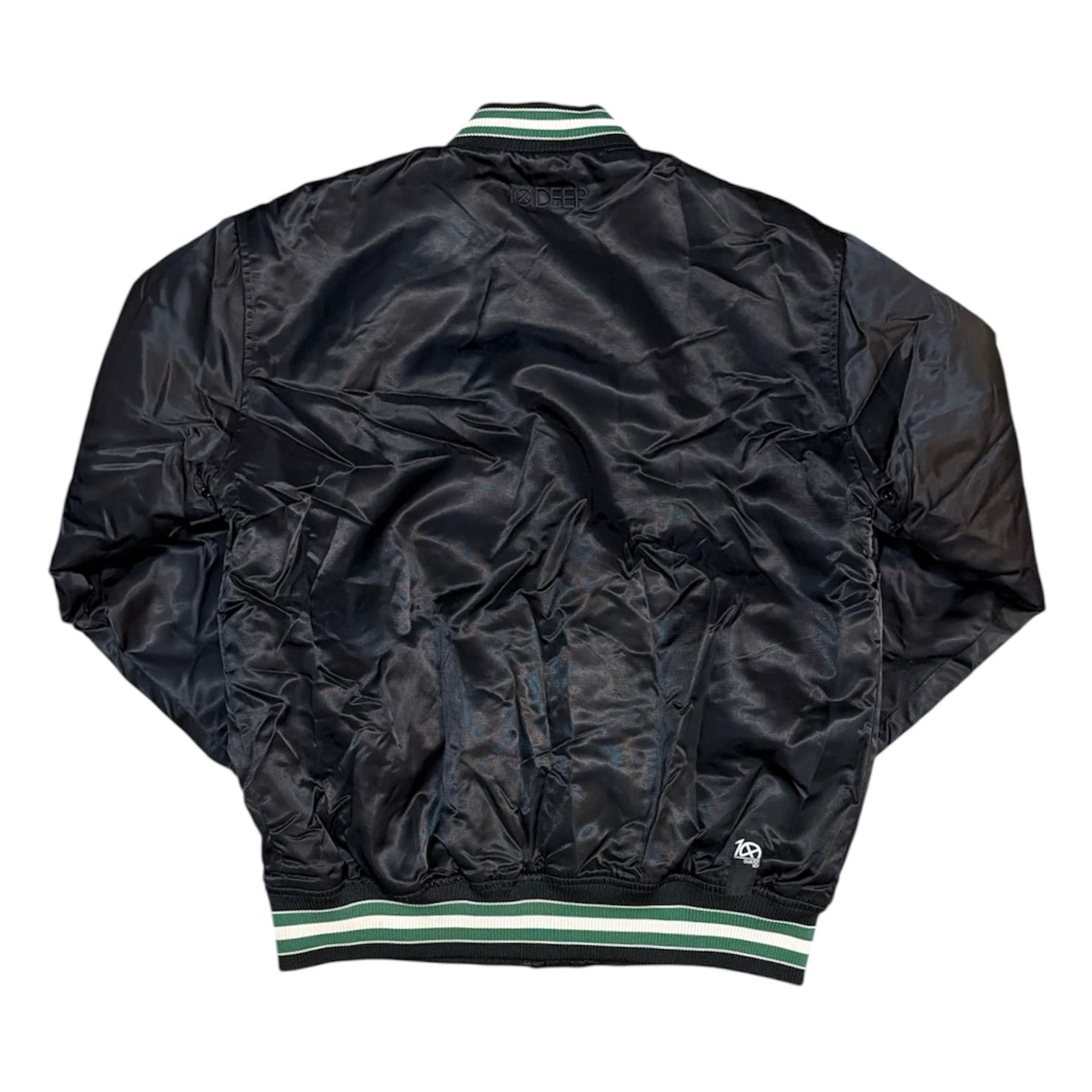 10 Deep Milwaukee Bucks Satin Black Varsity Jacket