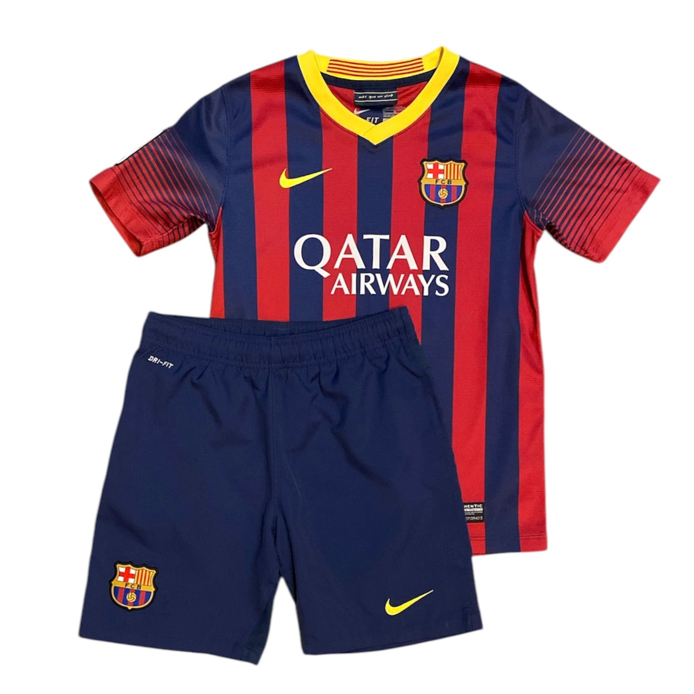 Nike FC Barcelona 2013/2014 Home Football Jersey & Shorts Set (Youth)