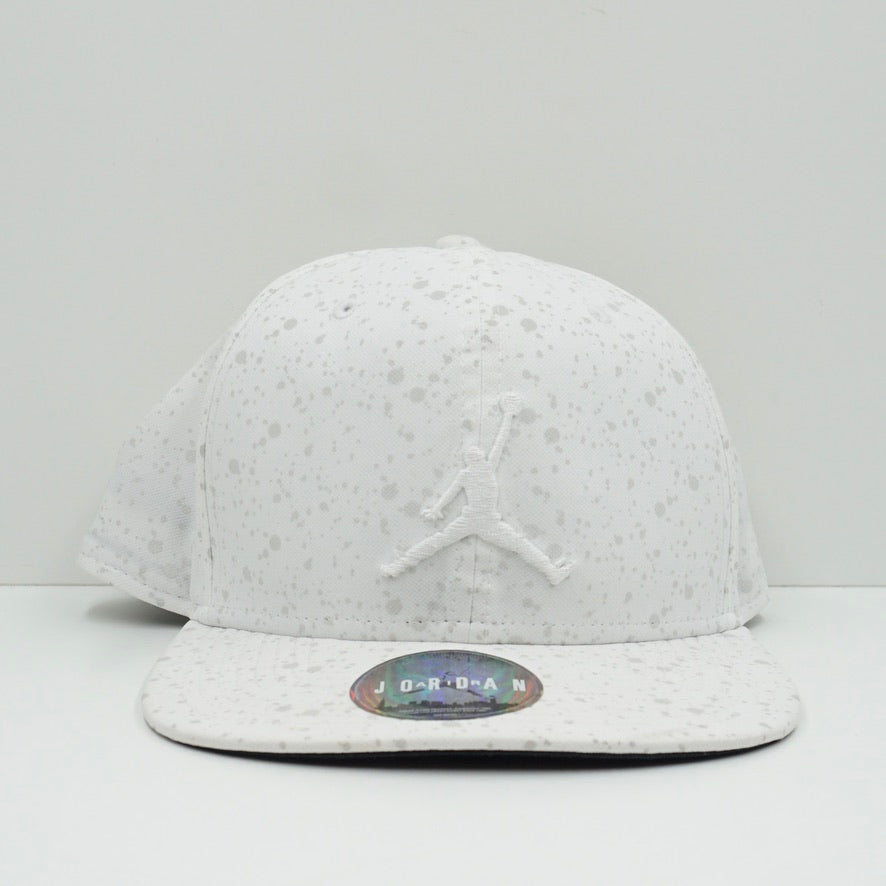 Jordan White Speckle Print Snapback Cap