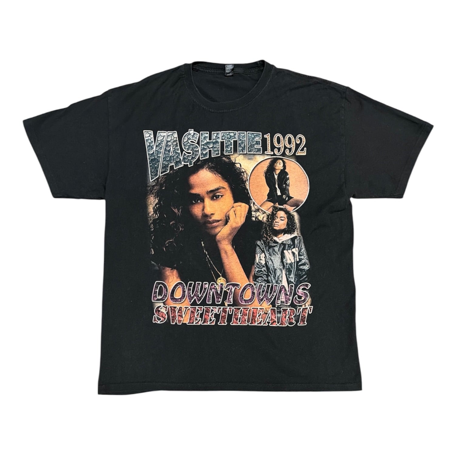 Vashtie Bootleg Graphic Black Tshirt