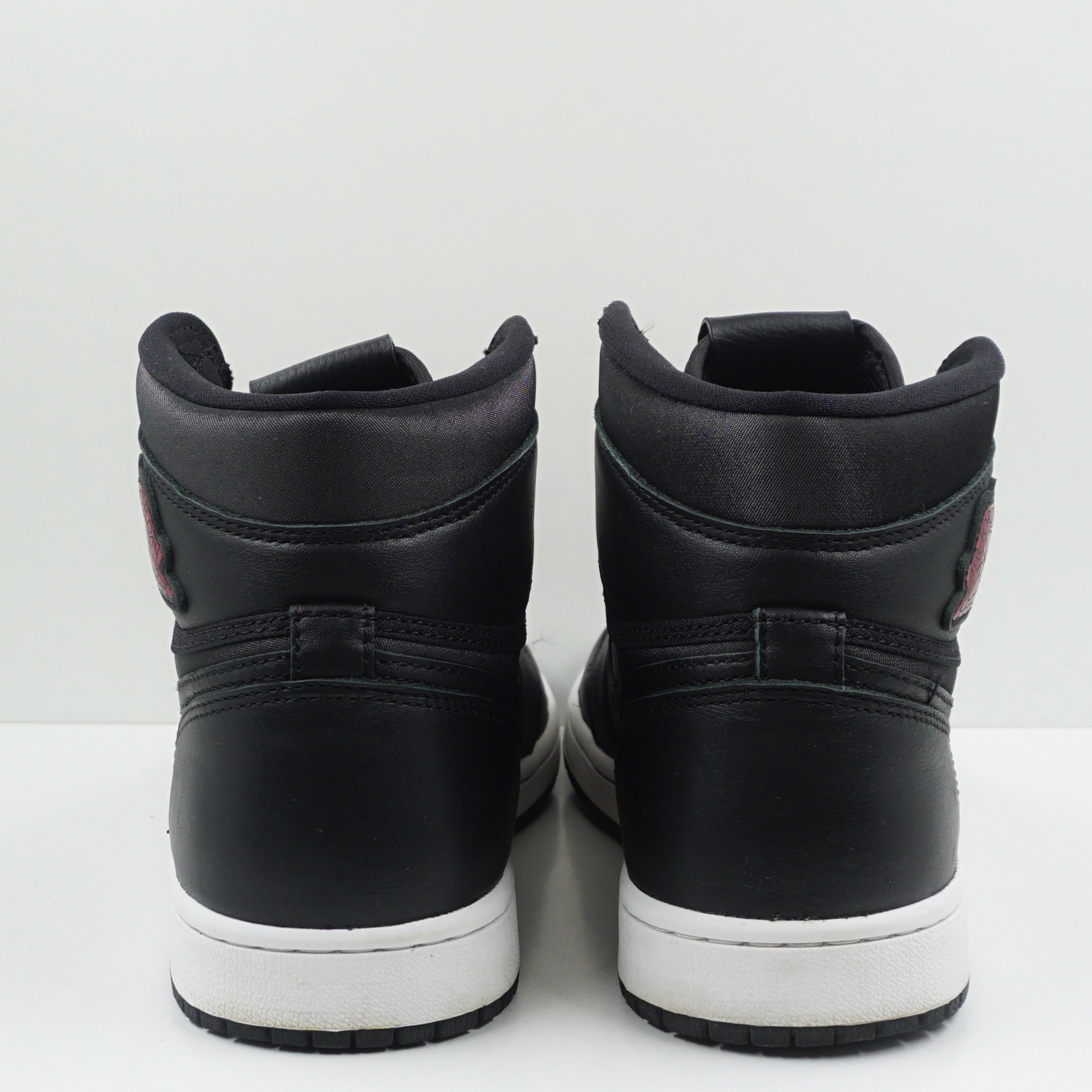 Jordan 1 Retro High Black Satin Gym Red