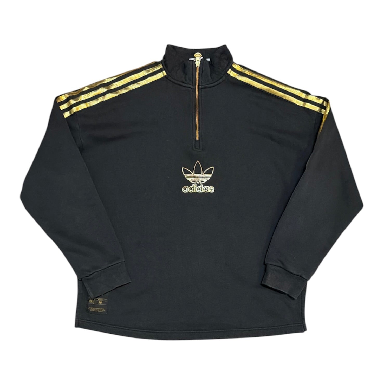 Adidas Originals Black Gold Quarter Zip Sweatshirt (W)