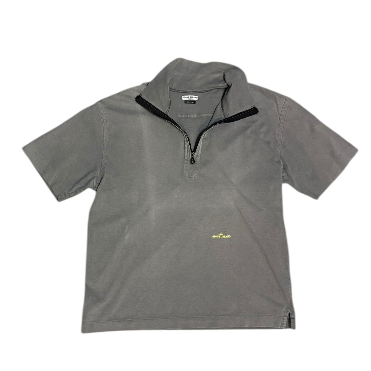 Vintage Stone Island Quarter Zip Grey Tshirt