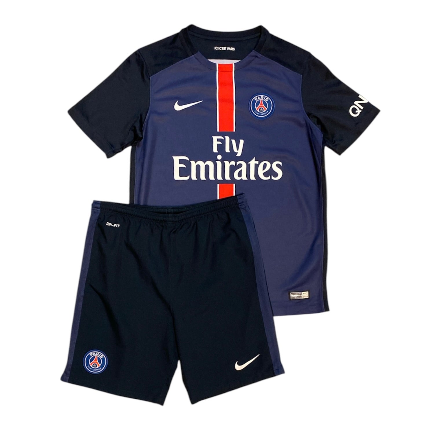 Nike Paris Saint German 2015/2016 Home Football Jersey & Shorts Set (Youth)