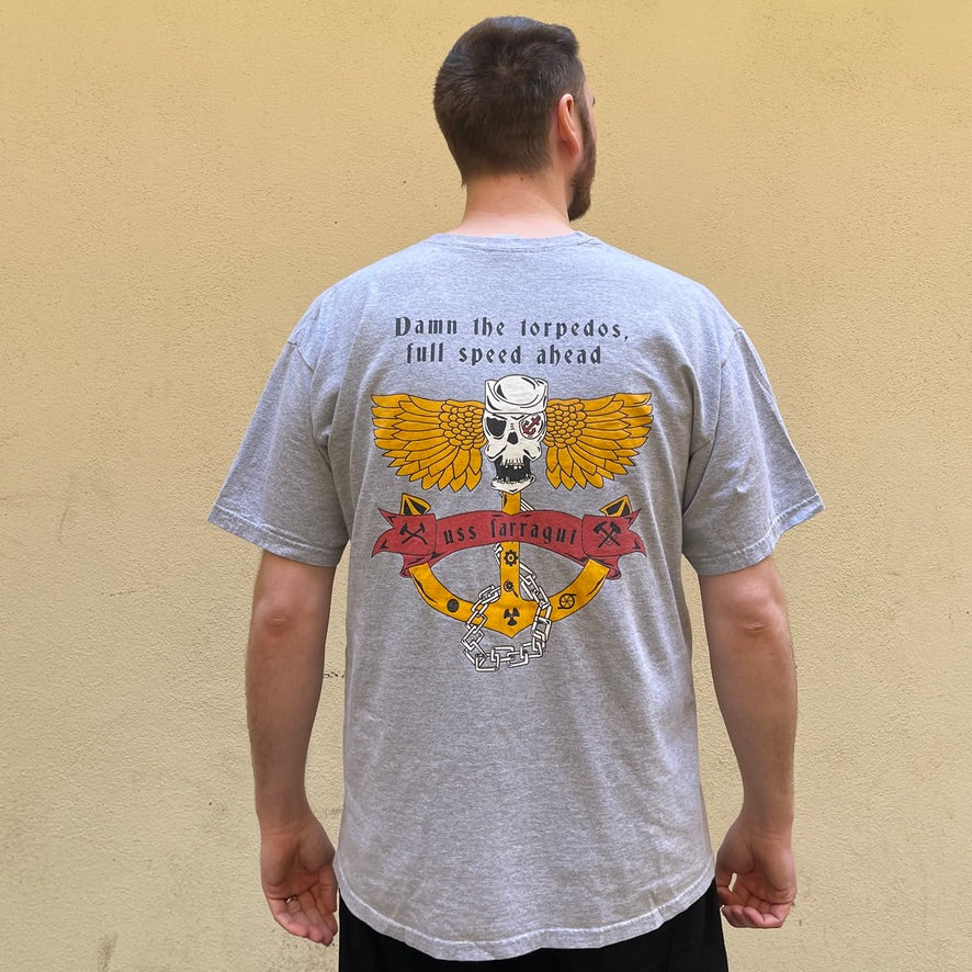 Gildan USS Farragut Grey Tshirt