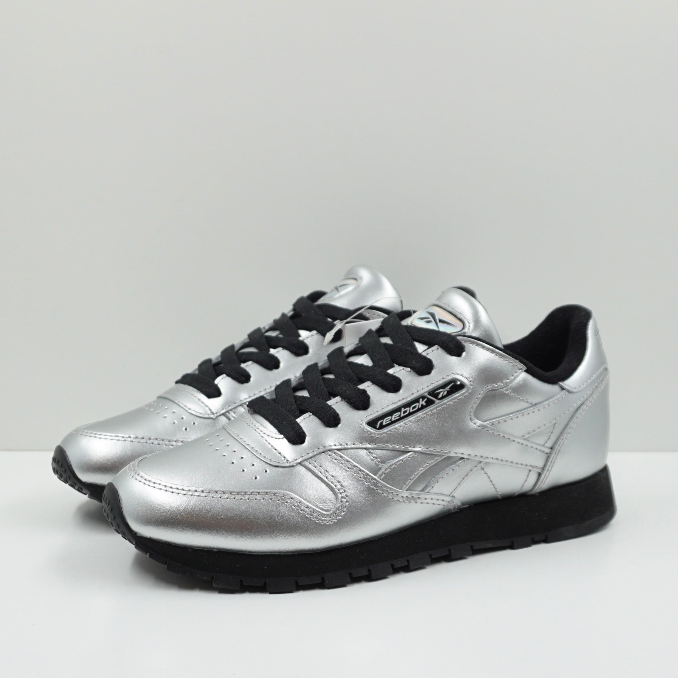 Reebok Classic Leather Silver Metallic Black (W)