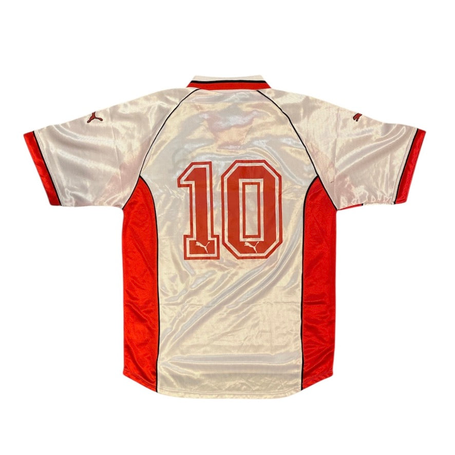 Vintage Puma European #10 White Red Football Jersey