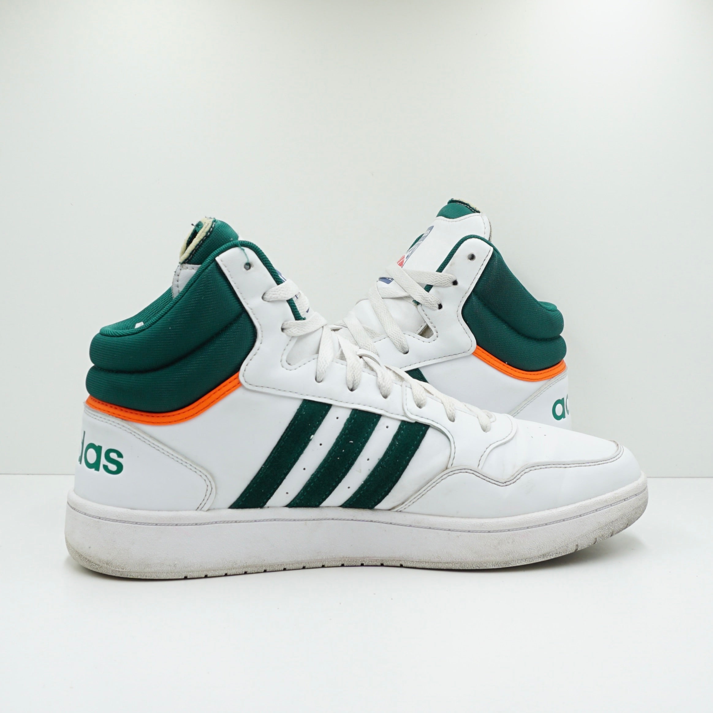 Adidas Hoops 3.0 Mid White Collegiate Green