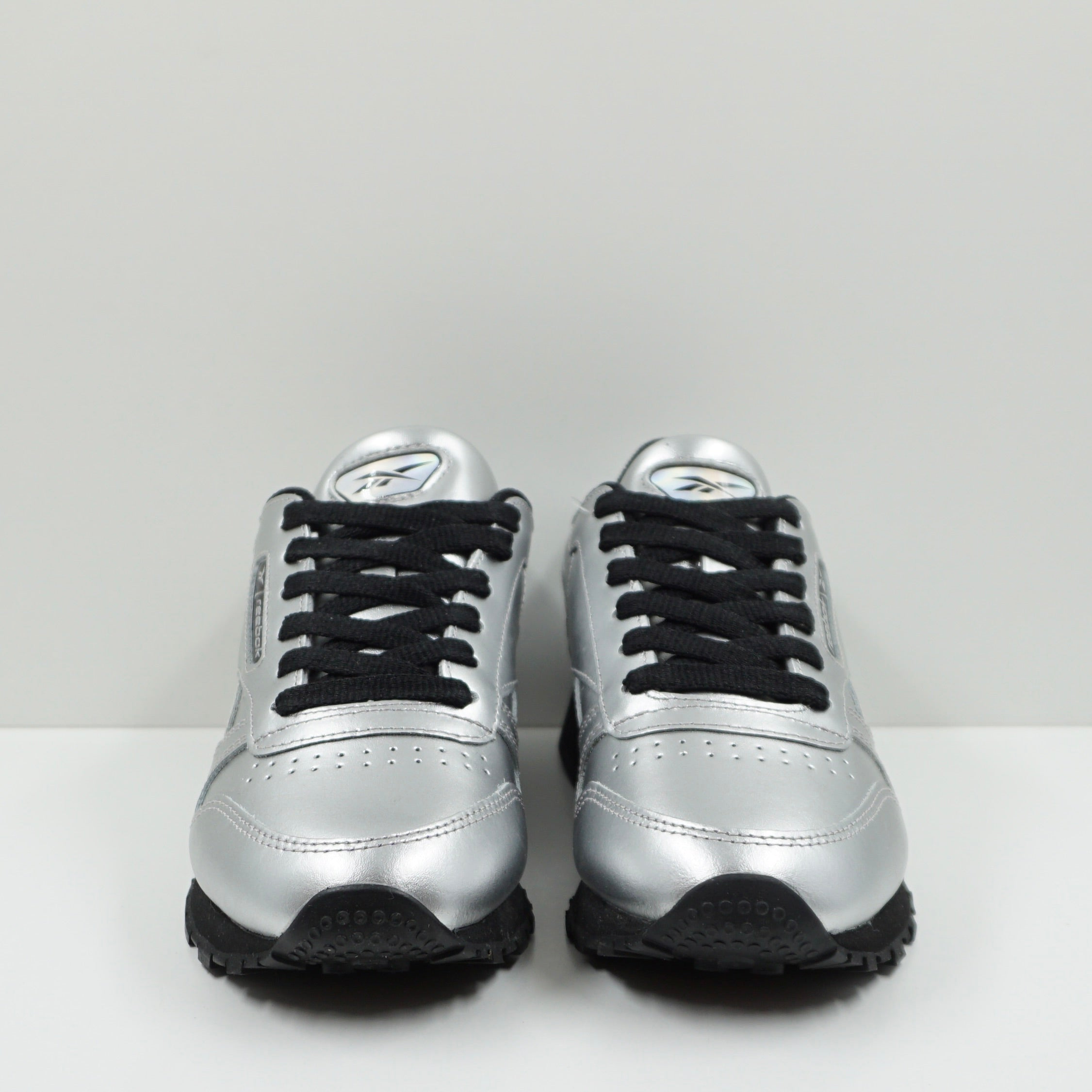Reebok Classic Leather Silver Metallic Black (W)