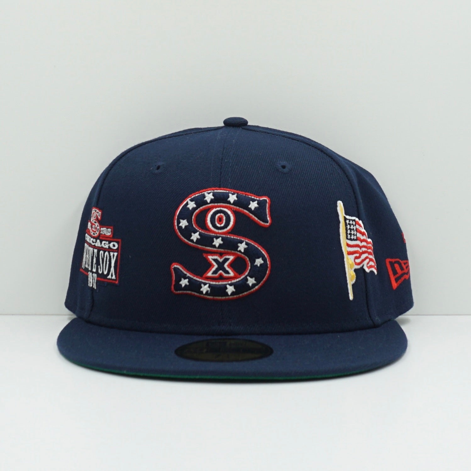 New Era White Soxs Navy/Red Fitted Cap