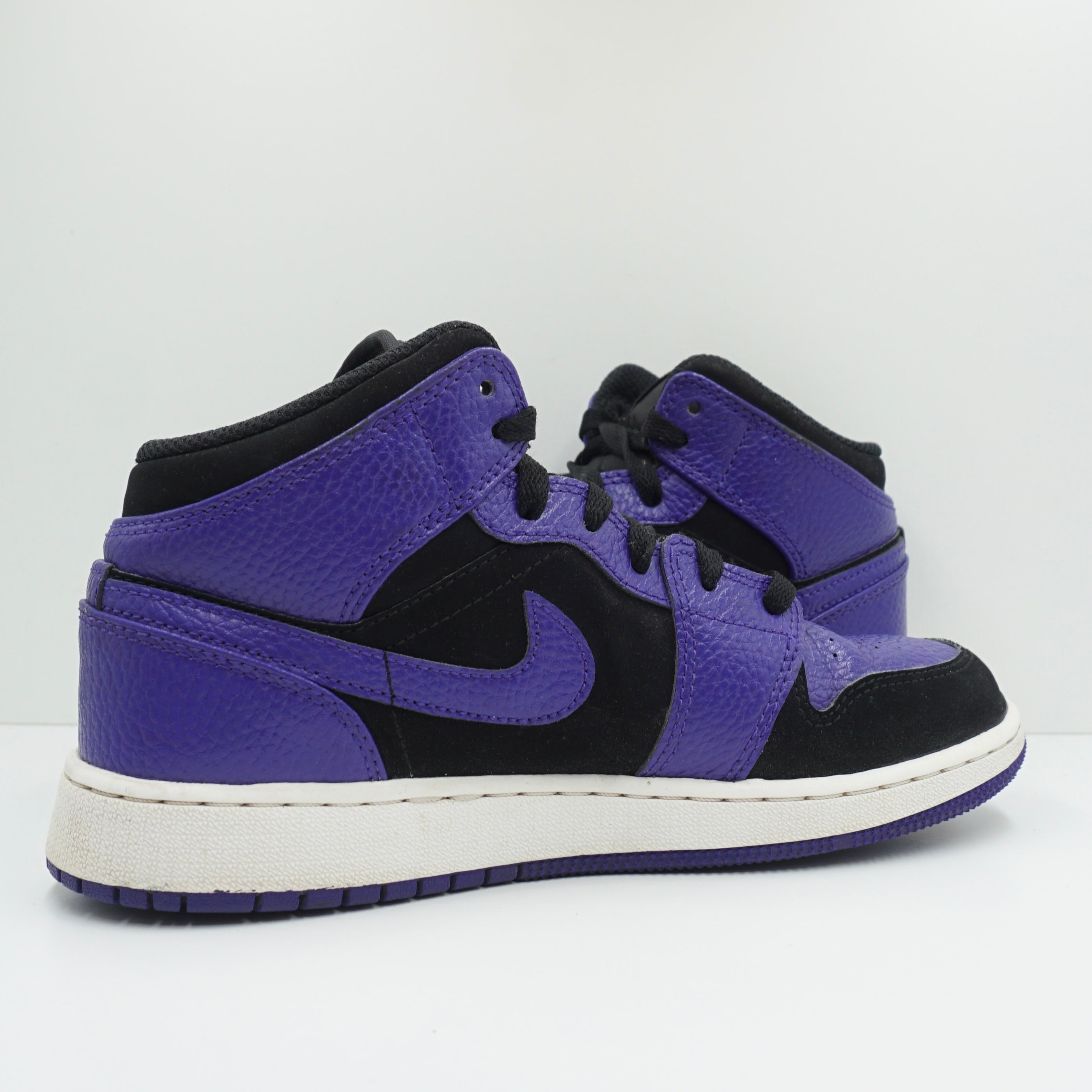 Jordan 1 Mid Black Dark Concord (GS)