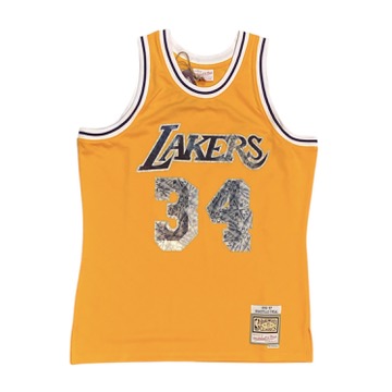 Mitchell & Ness Hardwood Classic Los Angeles Lakers Shaquille O'Neal 1996 75th Anniversary Swingman Basketball Jersey