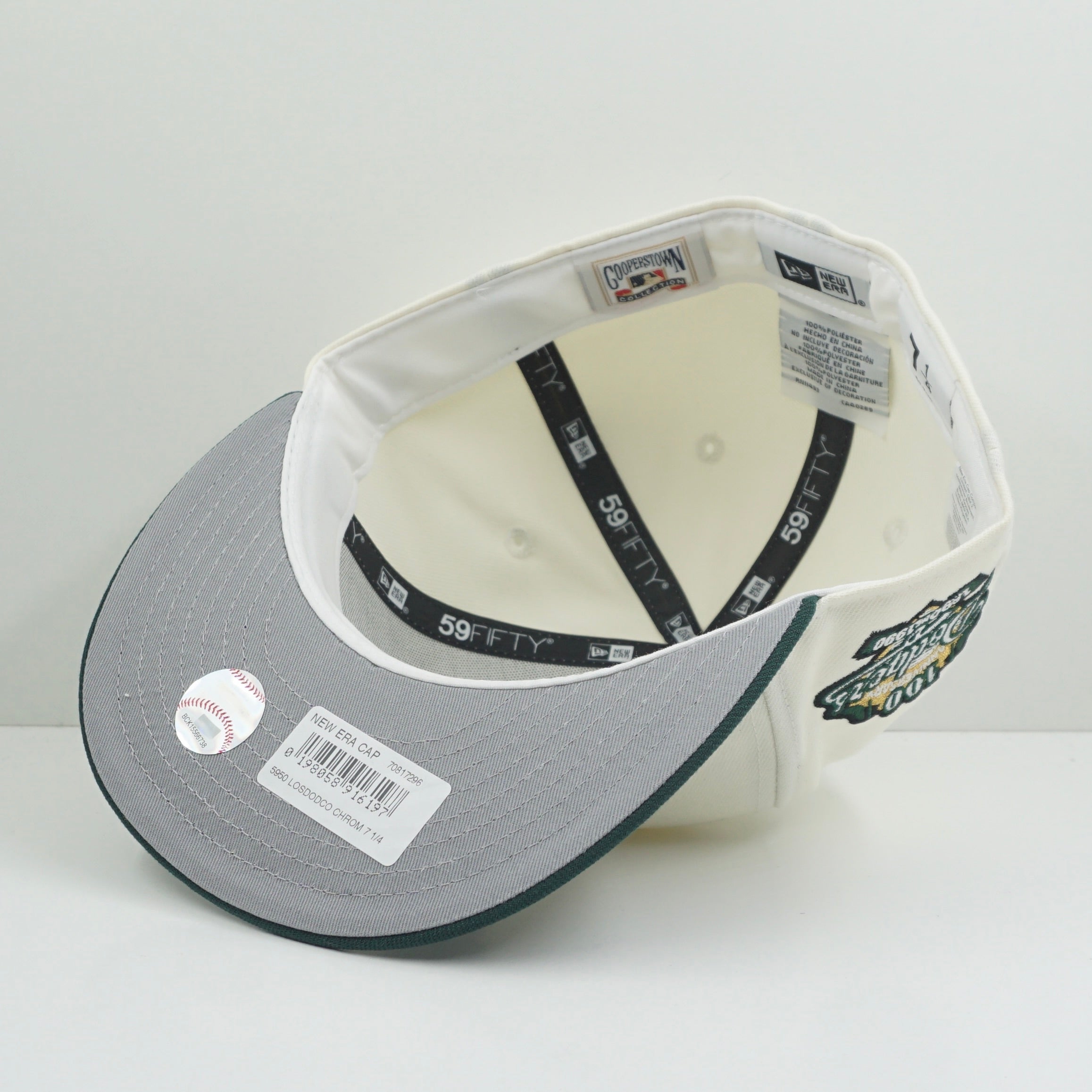 New Era Cooperstown Los Angeles Dodgers Beige Green Fitted Cap
