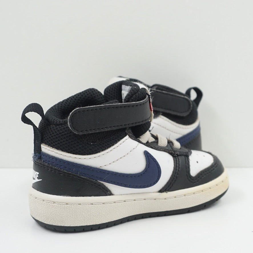 Nike Court Borough 2 Mid White Black University Red Toddler